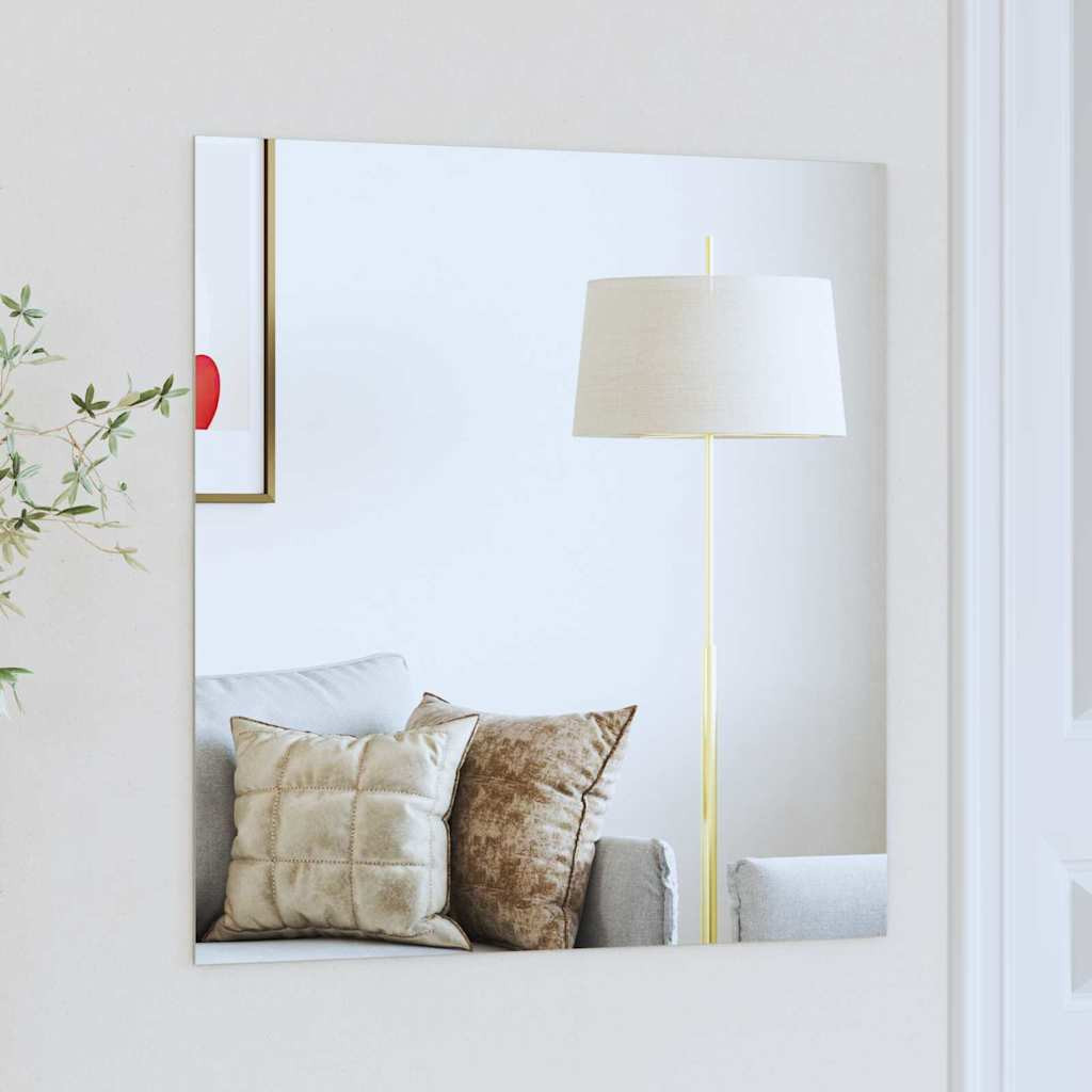vidaXL Wandspiegel Quadratisch 60 x 60 cm Gehärtetes Glas