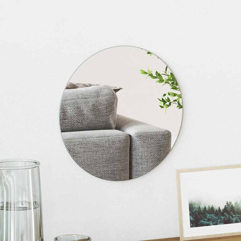 vidaXL Wandspiegel Rund Ø 30 cm Gehärtetes Glas