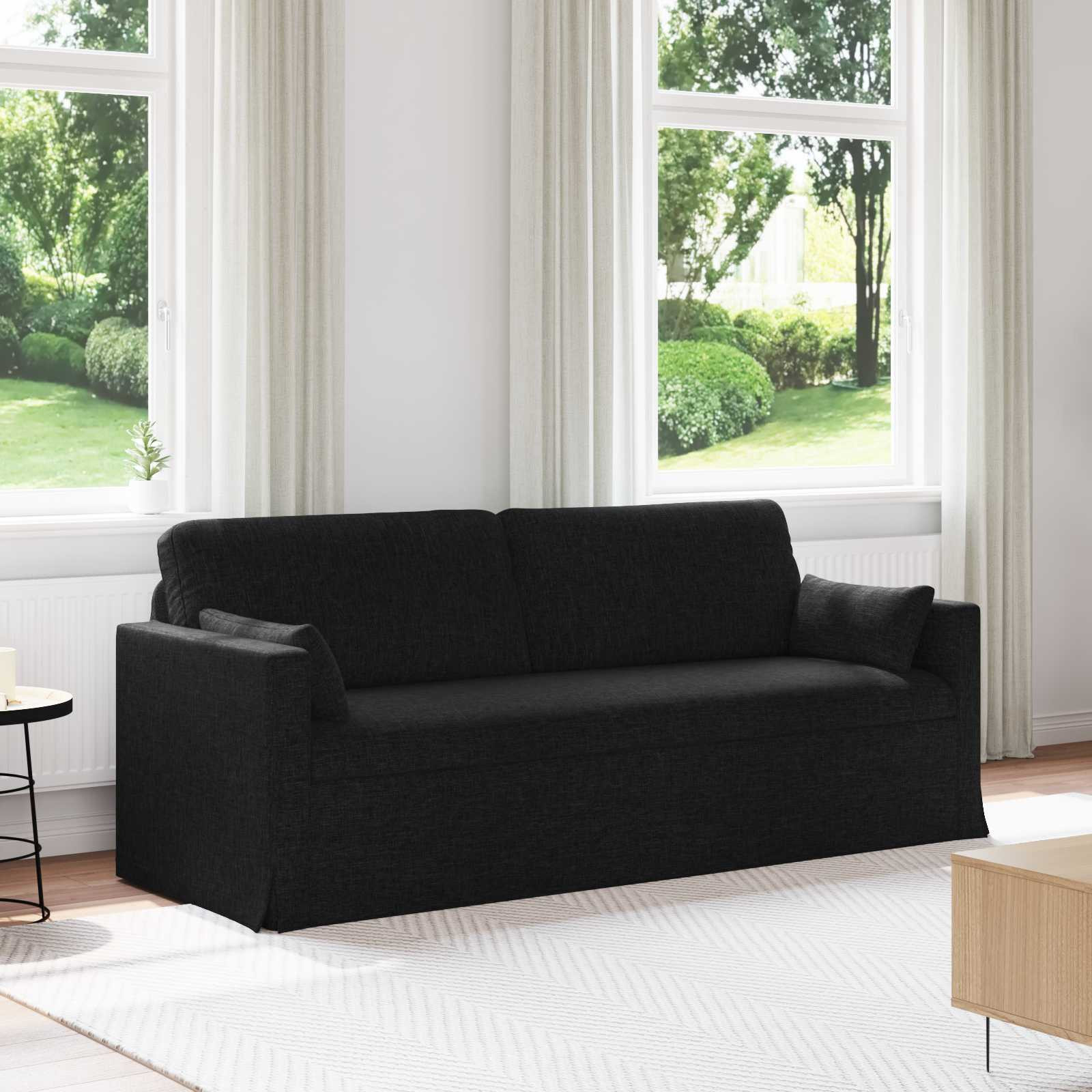 vidaXL Sofa Schwarz 198 x 78 x 80 cm Stoff