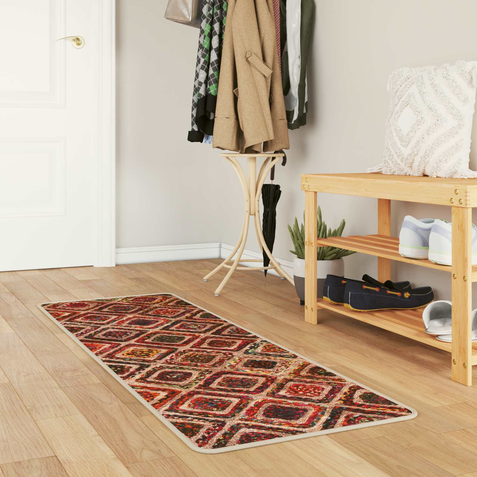 vidaXL Teppichläufer MARSA Mehrfarbig 50 x 200 cm Polyester und PVC