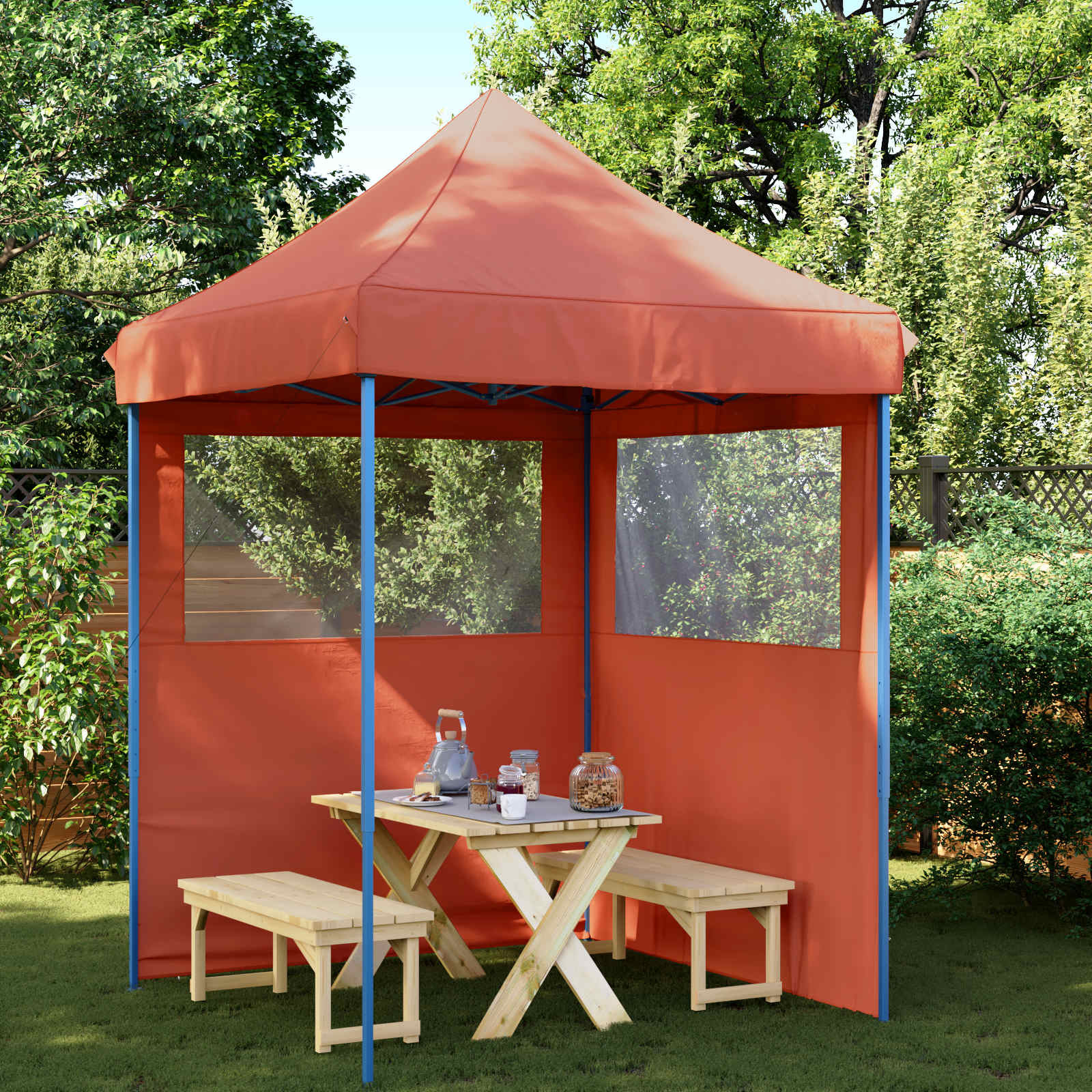 vidaXL Party-Zelt Terrakotta 200 x 200 x 306 cm Oxford-Stoff