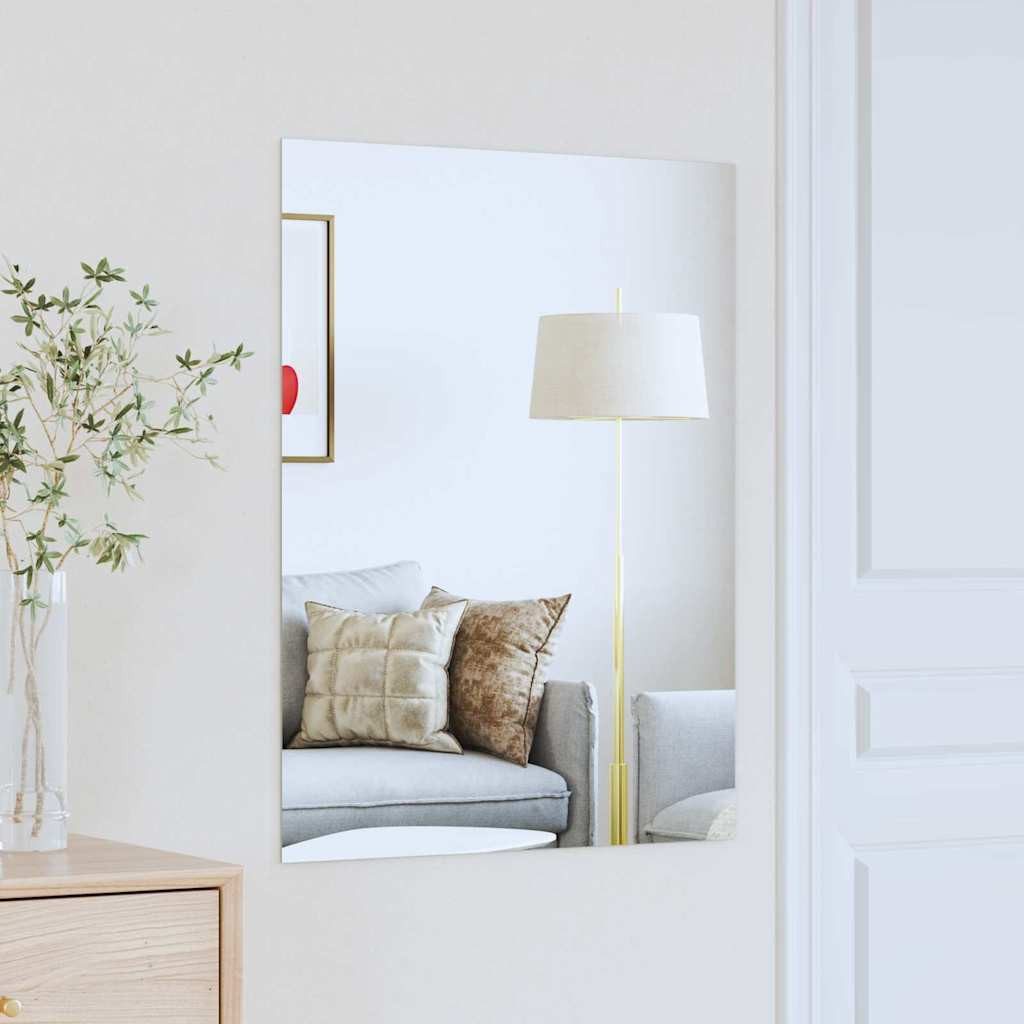 vidaXL Wandspiegel Rechtwinklig 80 x 60 cm Gehärtetes Glas