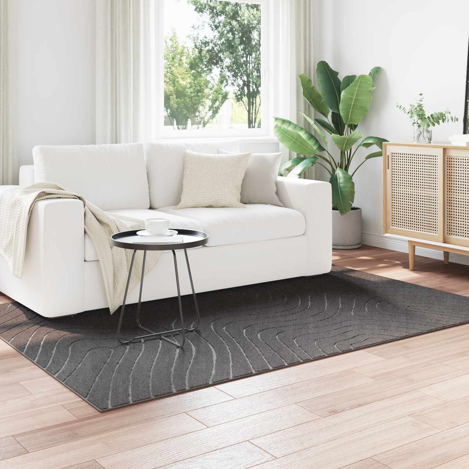 vidaXL Bereichsteppiche PALMERAS Anthrazit 200 x 140 cm Polyester