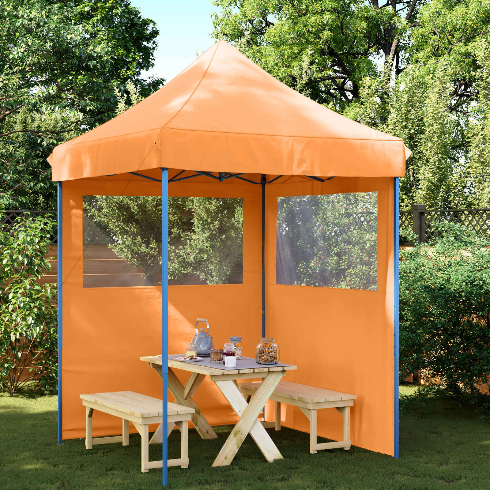 vidaXL Party-Zelt Orange 200 x 200 x 306 cm Oxford-Stoff