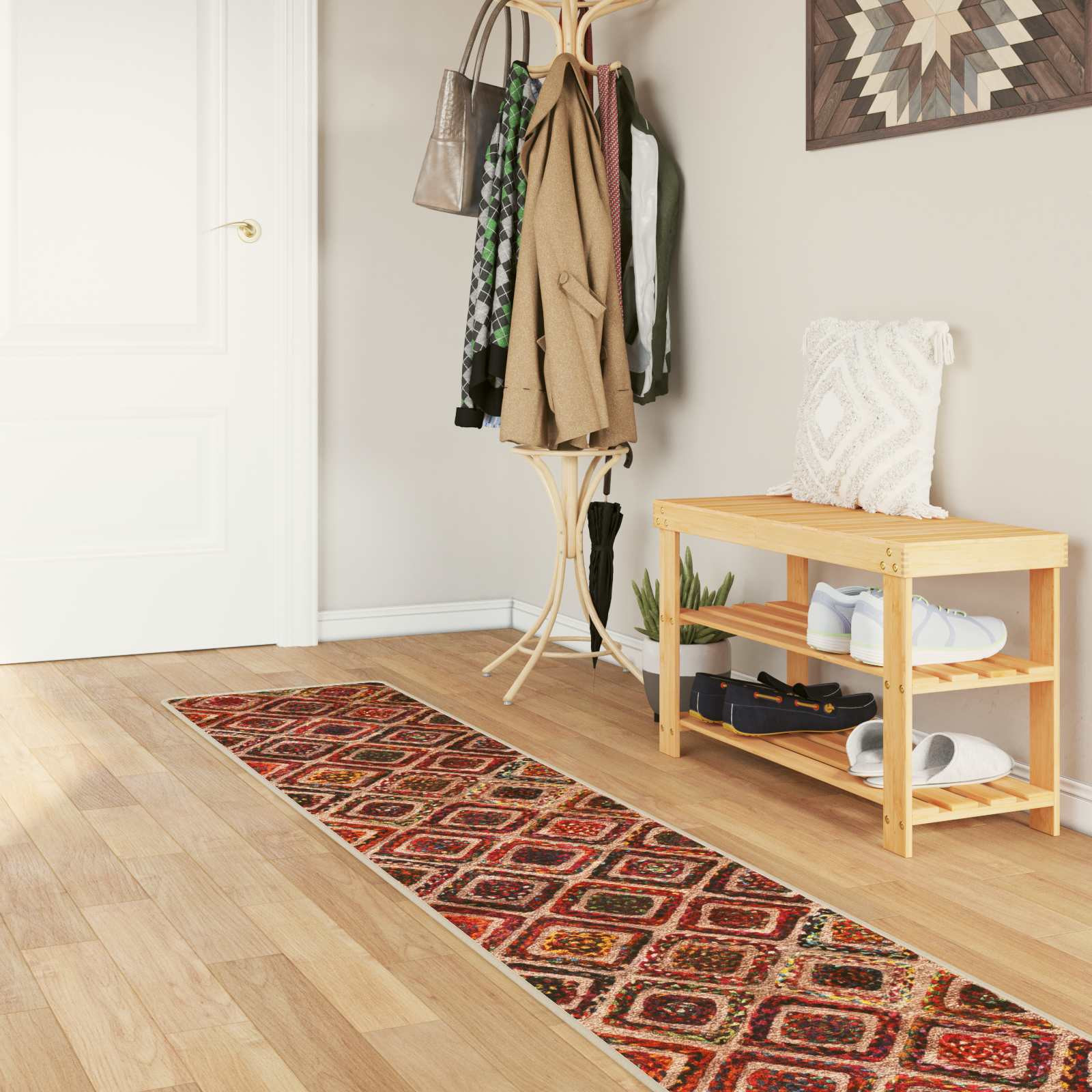 vidaXL Teppichläufer MARSA Mehrfarbig 50 x 400 cm Polyester und PVC
