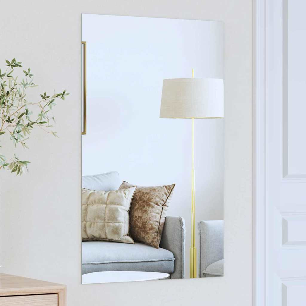 vidaXL Wandspiegel Rechtwinklig 50 x 80 cm Gehärtetes Glas