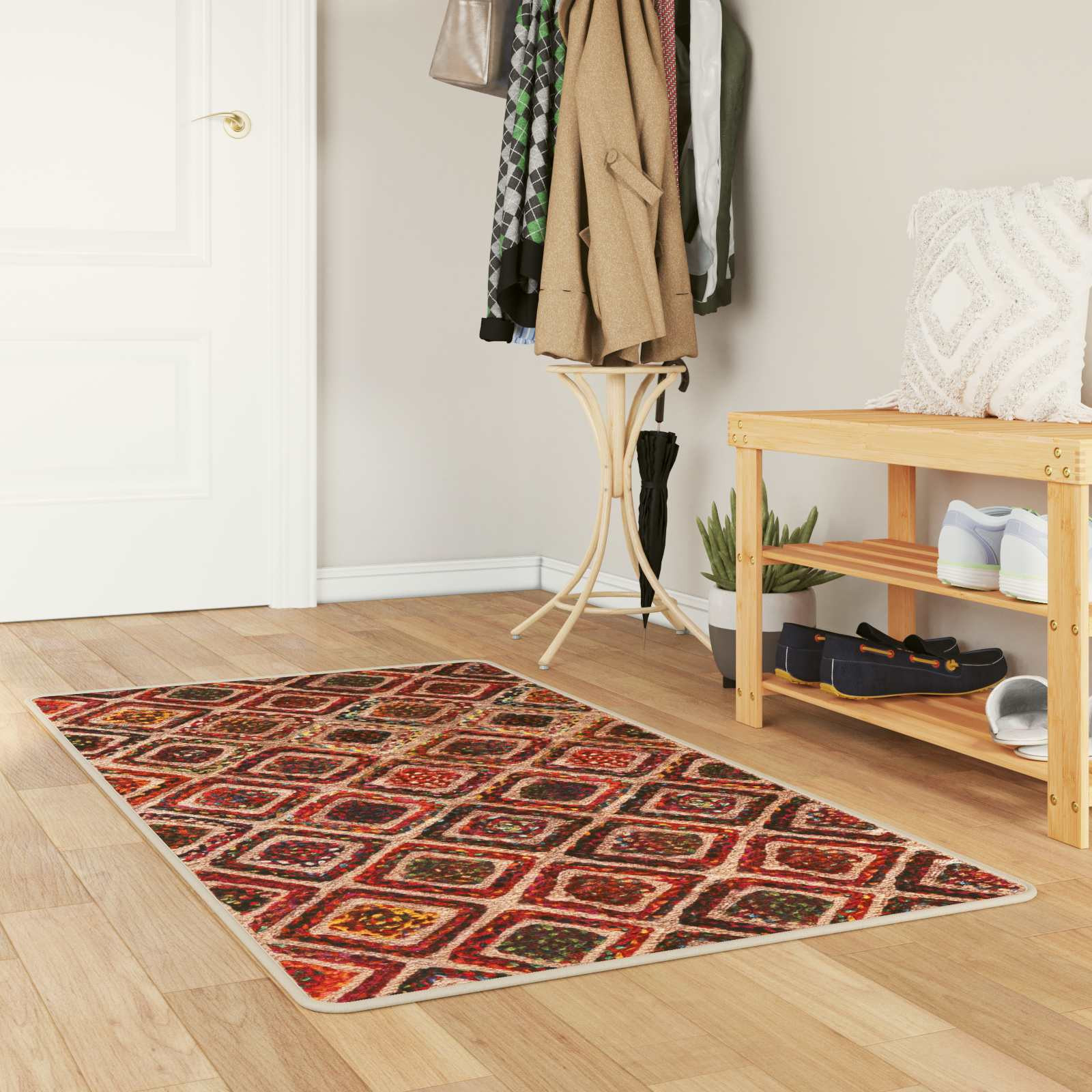 vidaXL Teppichläufer MARSA Mehrfarbig 80 x 200 cm Polyester und PVC