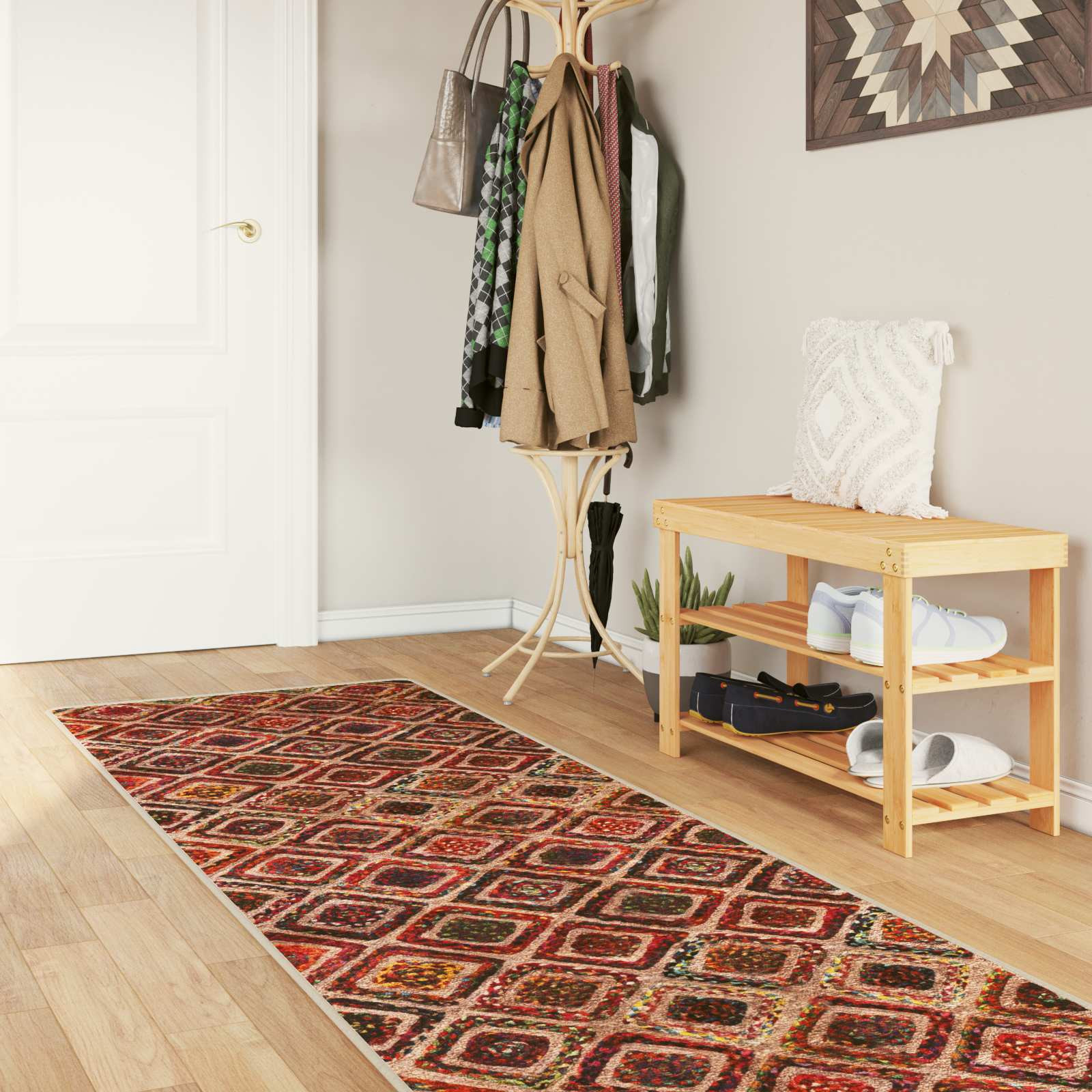 vidaXL Teppichläufer MARSA Mehrfarbig 80 x 400 cm Polyester und PVC