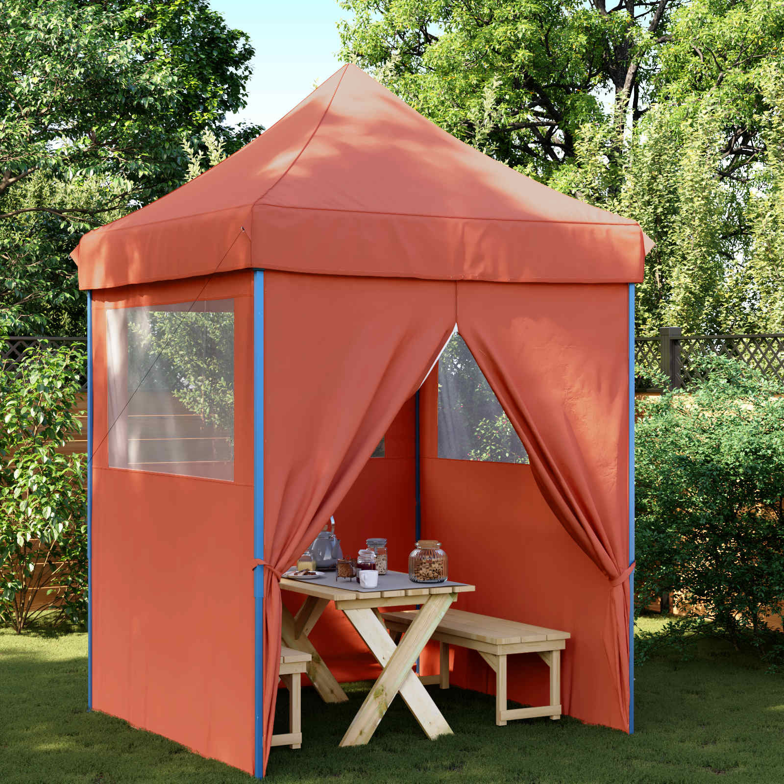 vidaXL Party-Zelt Terrakotta 200 x 200 x 306 cm Oxford-Stoff