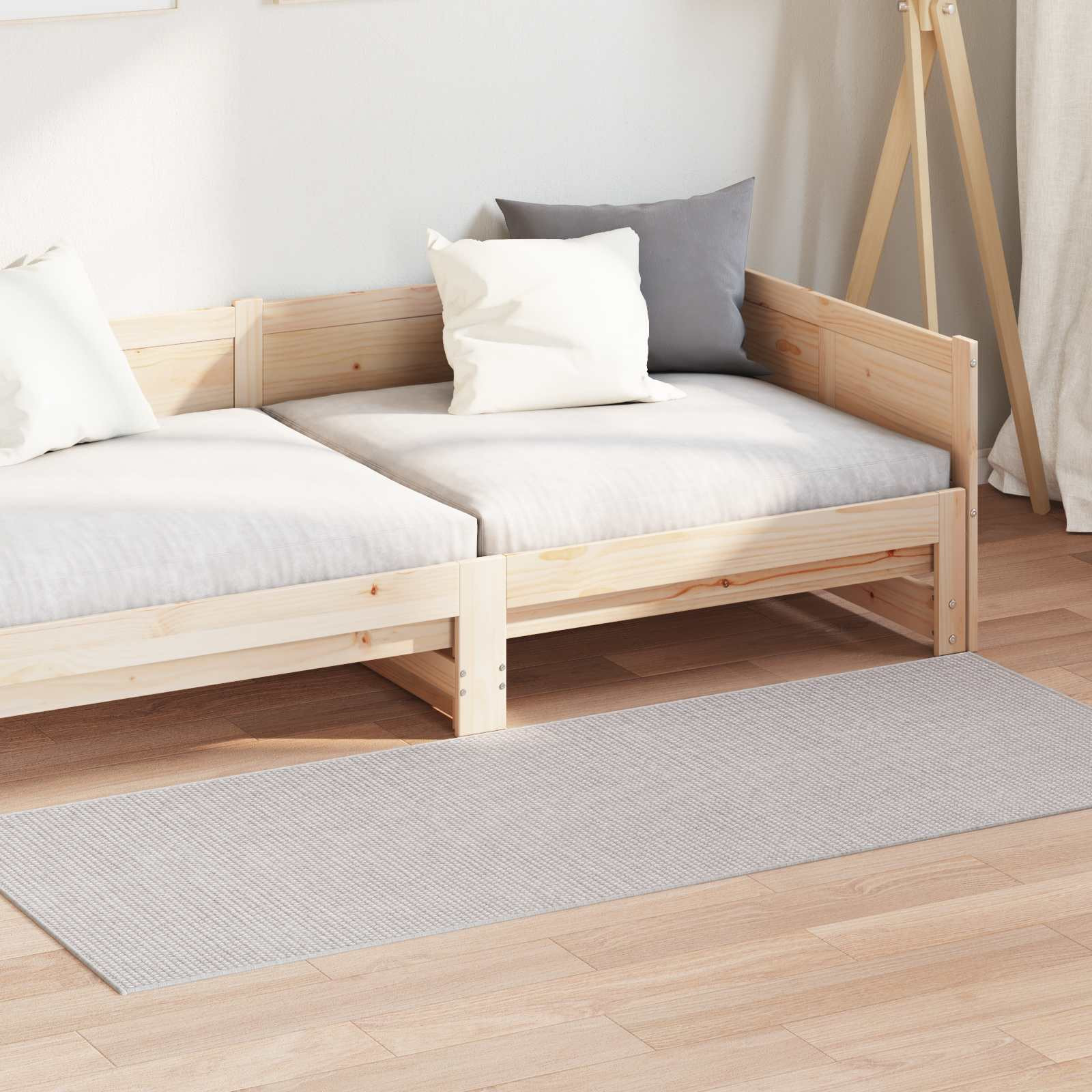 vidaXL Bereichsteppiche Rechtwinklig LUGO Creme 200 x 80 cm Polyester
