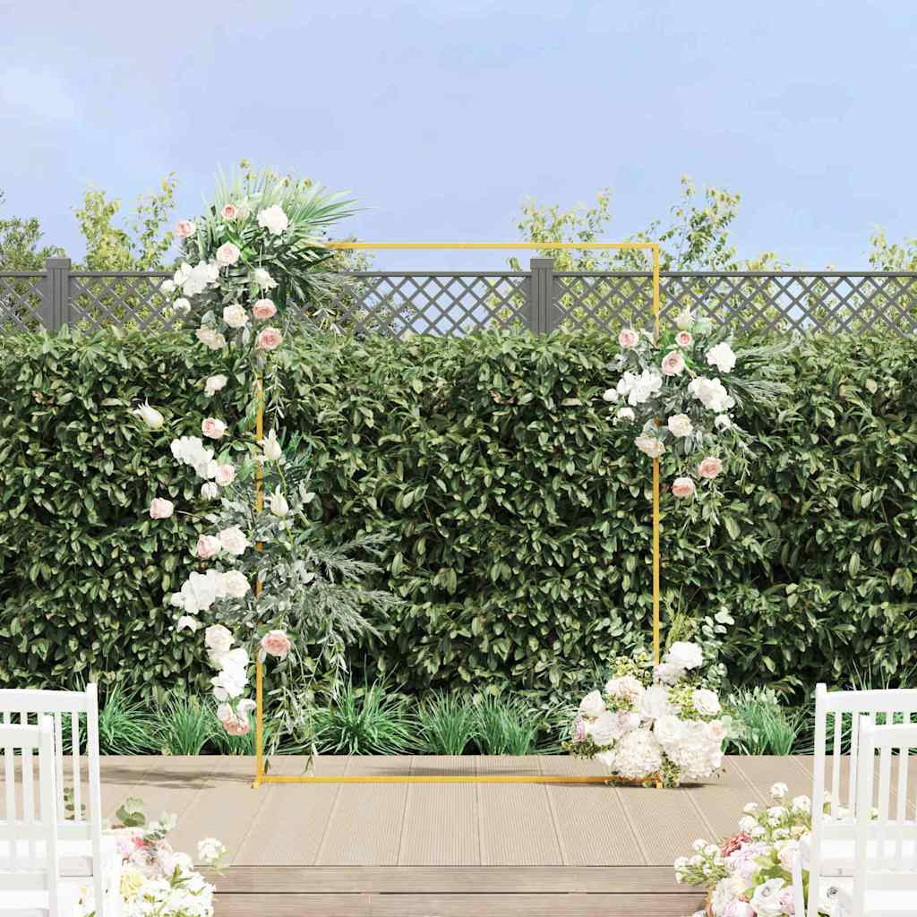 vidaXL Hochzeitsbogen Gold 150 x 49,5 x 200 cm Stahl