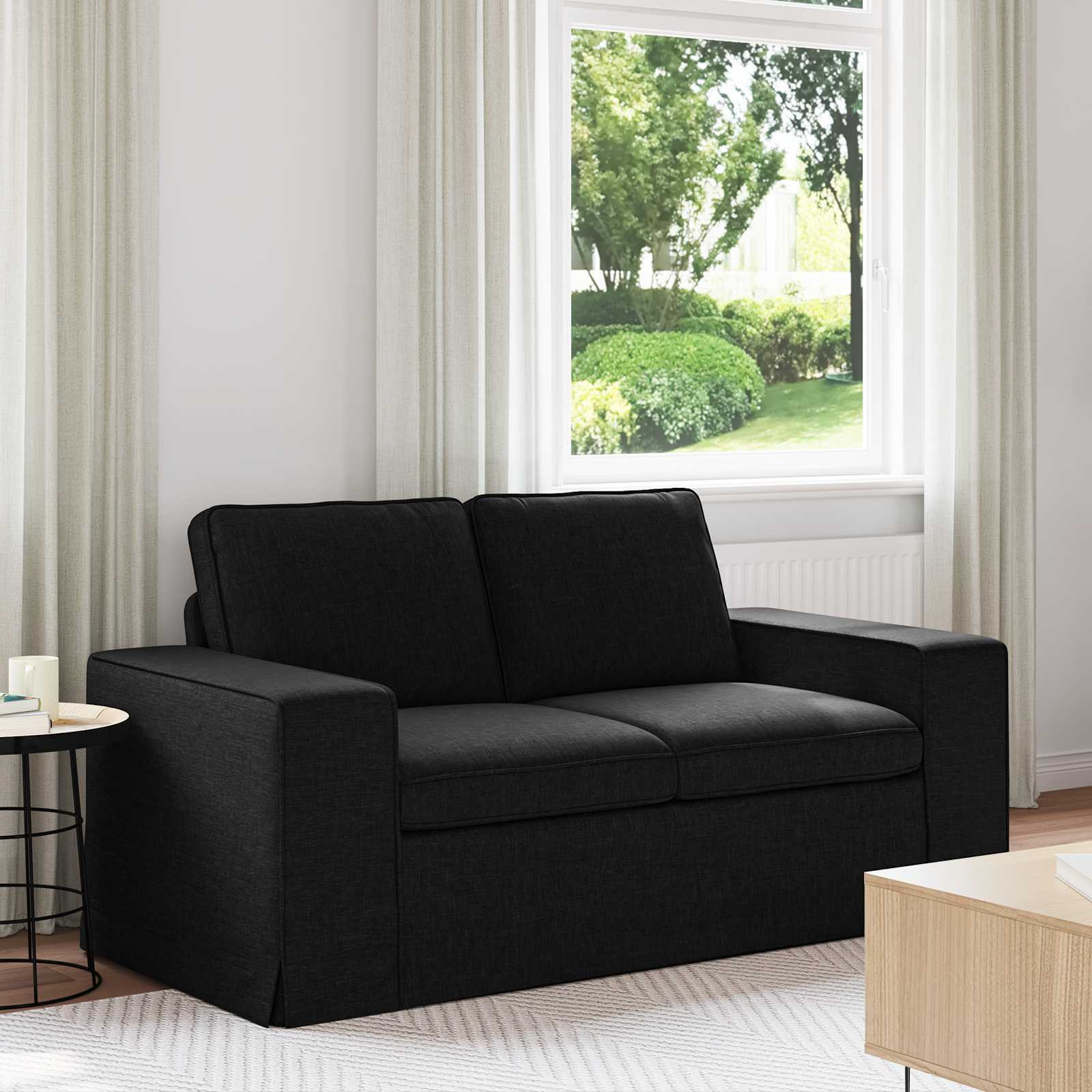 vidaXL Sofa Schwarz 162 x 80 x 82 cm Stoff