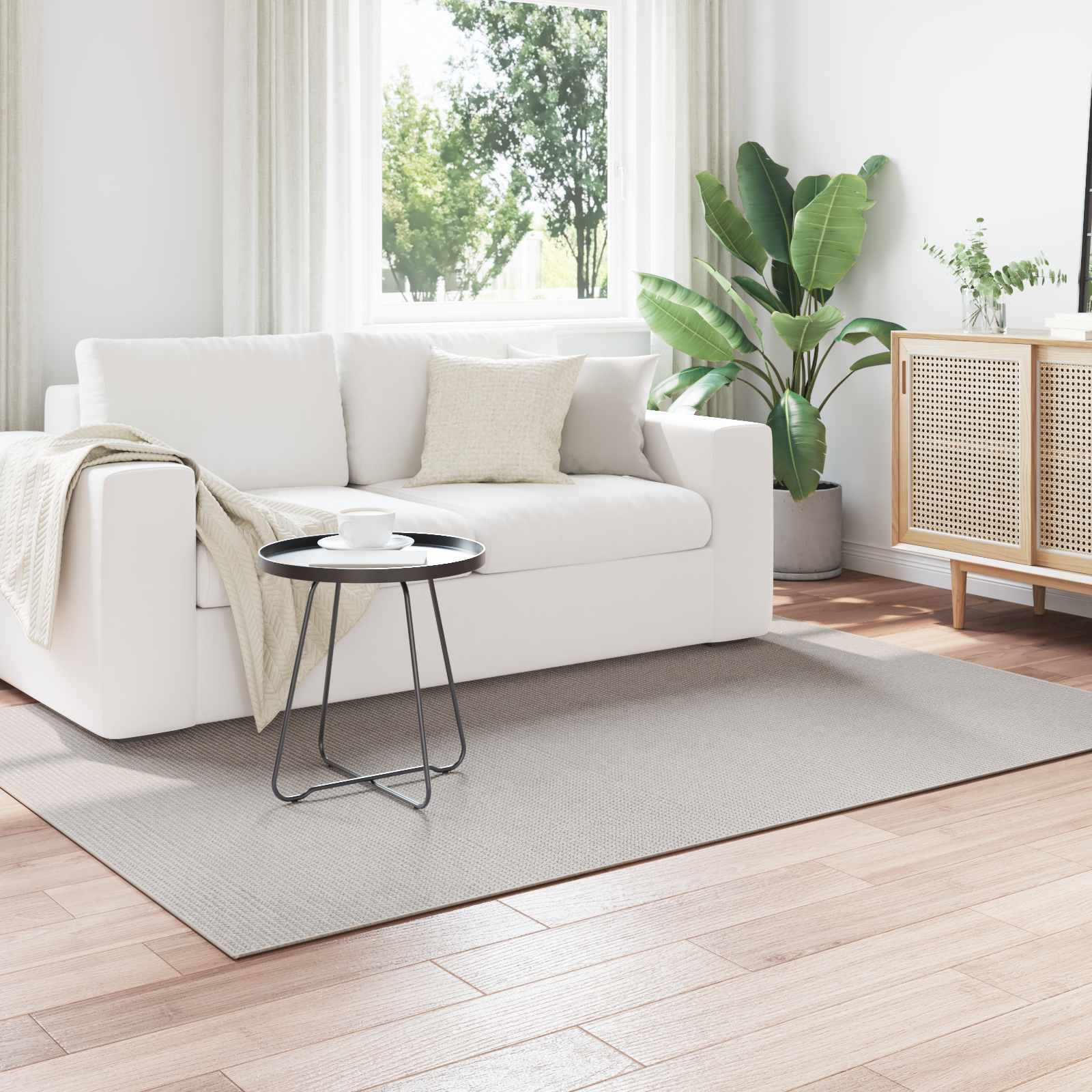 vidaXL Bereichsteppiche Rechtwinklig LUGO Creme 170 x 120 cm Polyester
