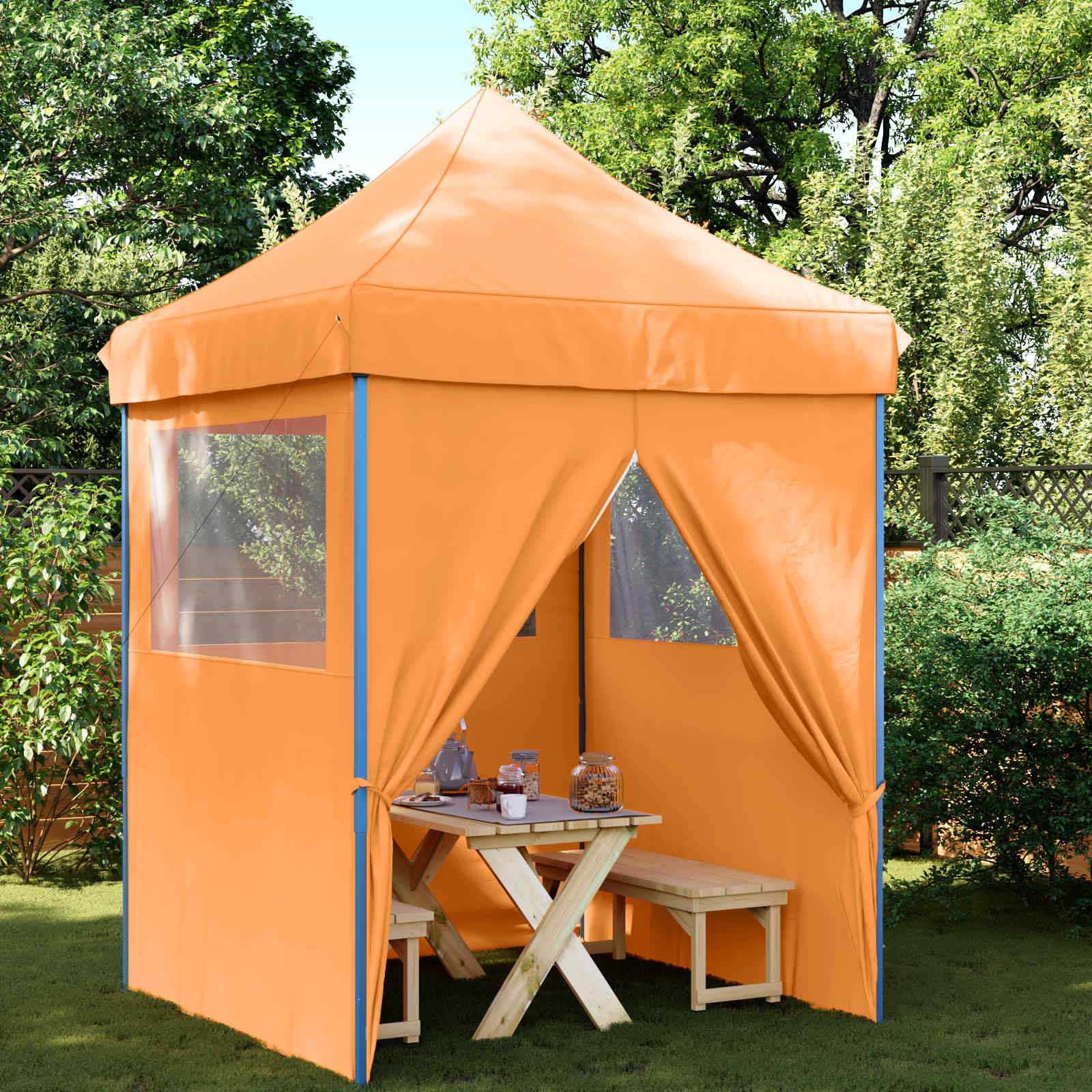 vidaXL Party-Zelt Orange 200 x 200 x 306 cm Oxford-Stoff