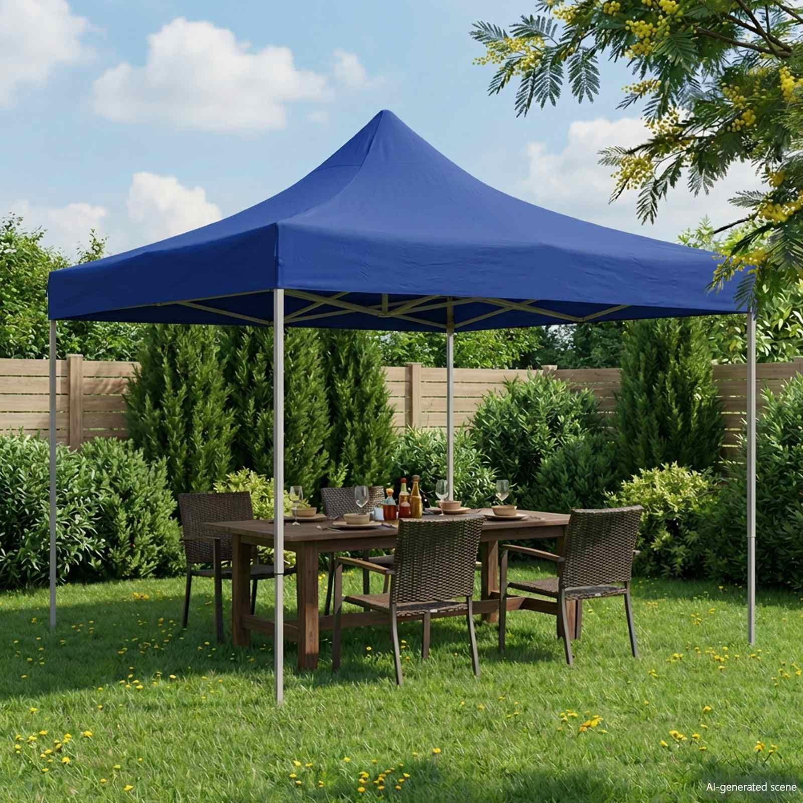vidaXL Party-Zelt Blau 291 x 291 x 315 cm Oxford-Stoff