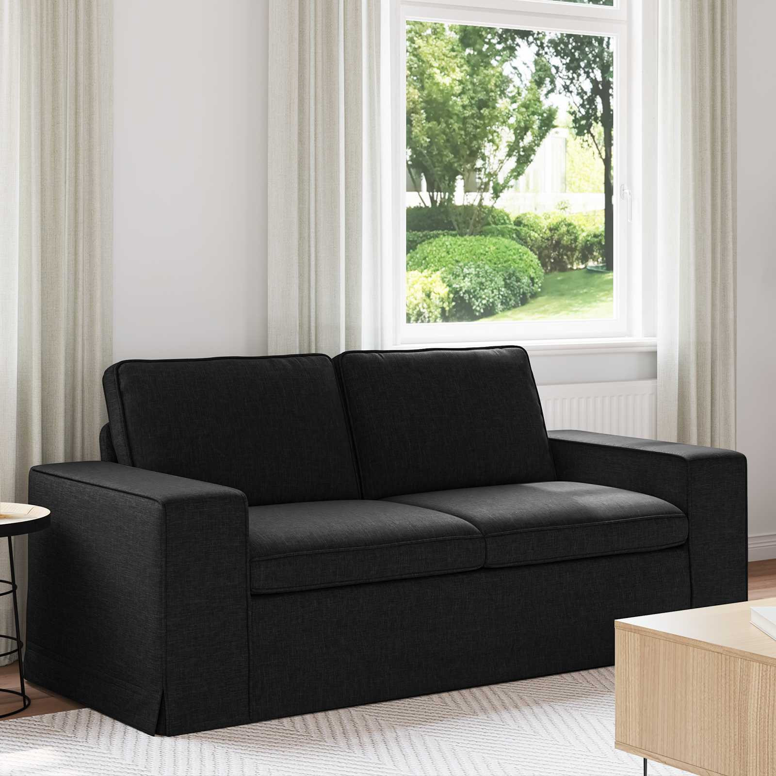 vidaXL Sofa Schwarz 182 x 80 x 82 cm Stoff