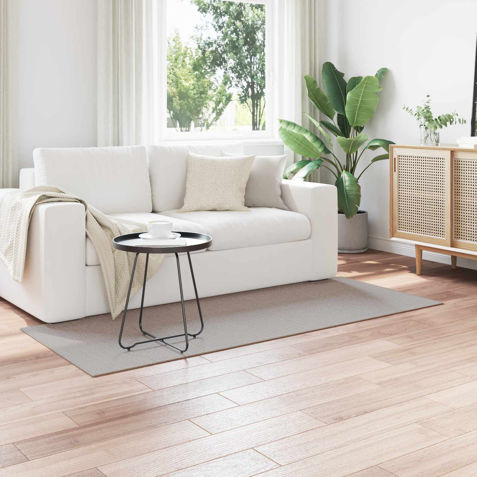 vidaXL Bereichsteppiche Rechtwinklig LUGO Taupe 80 x 200 cm Polyester