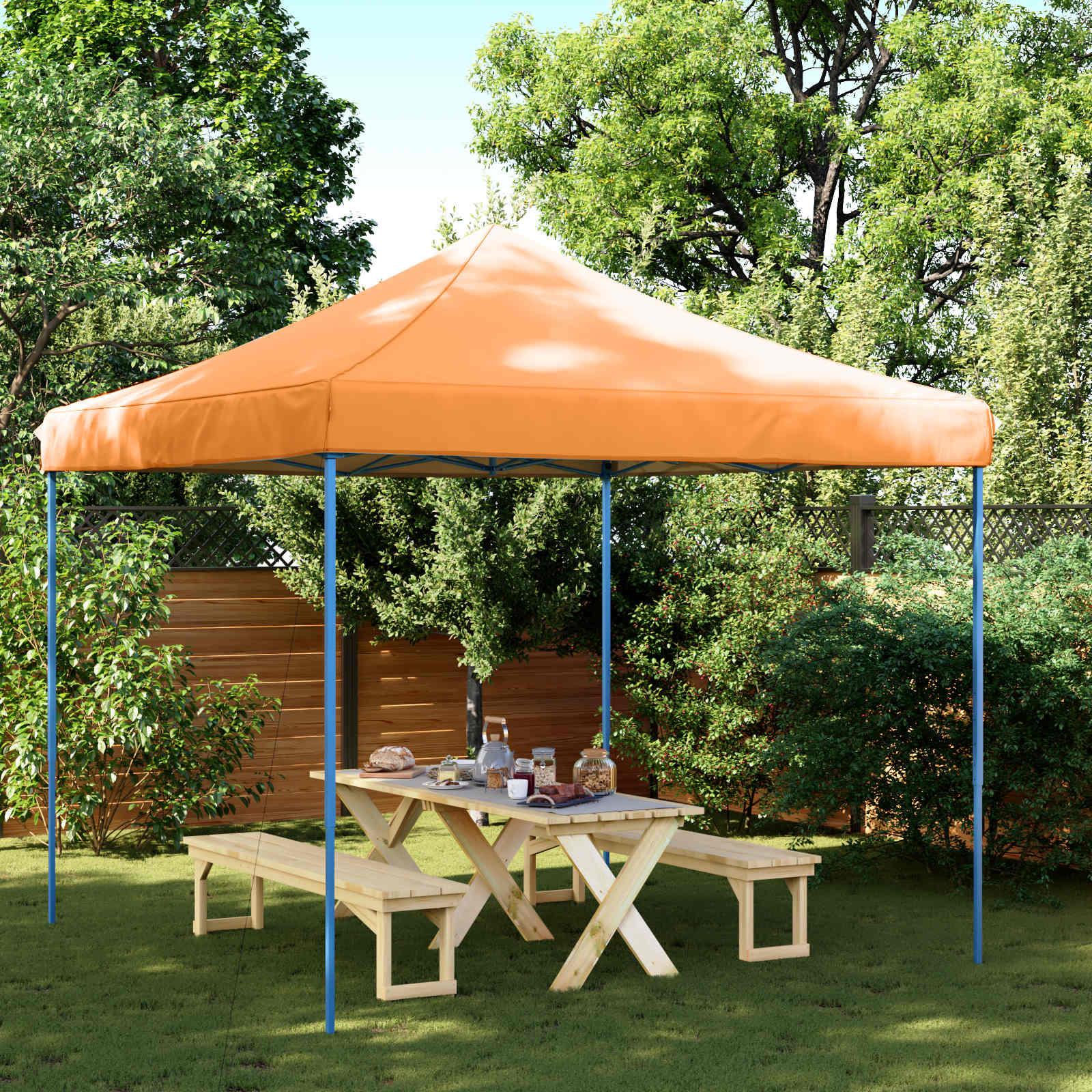 vidaXL Party-Zelt Orange 292 x 292 x 315 cm Oxford-Stoff