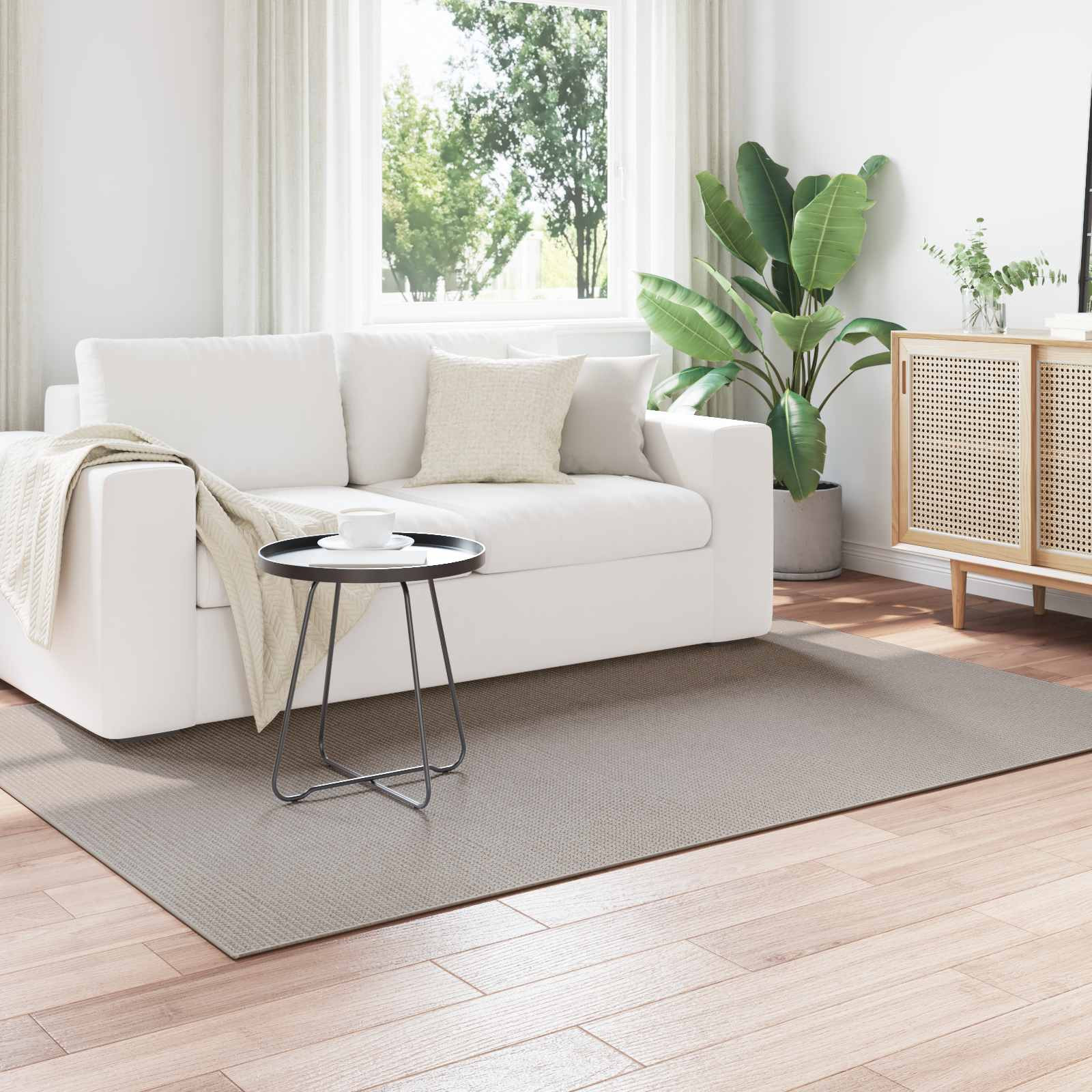 vidaXL Bereichsteppiche Rechtwinklig LUGO Taupe 160 x 230 cm Polyester