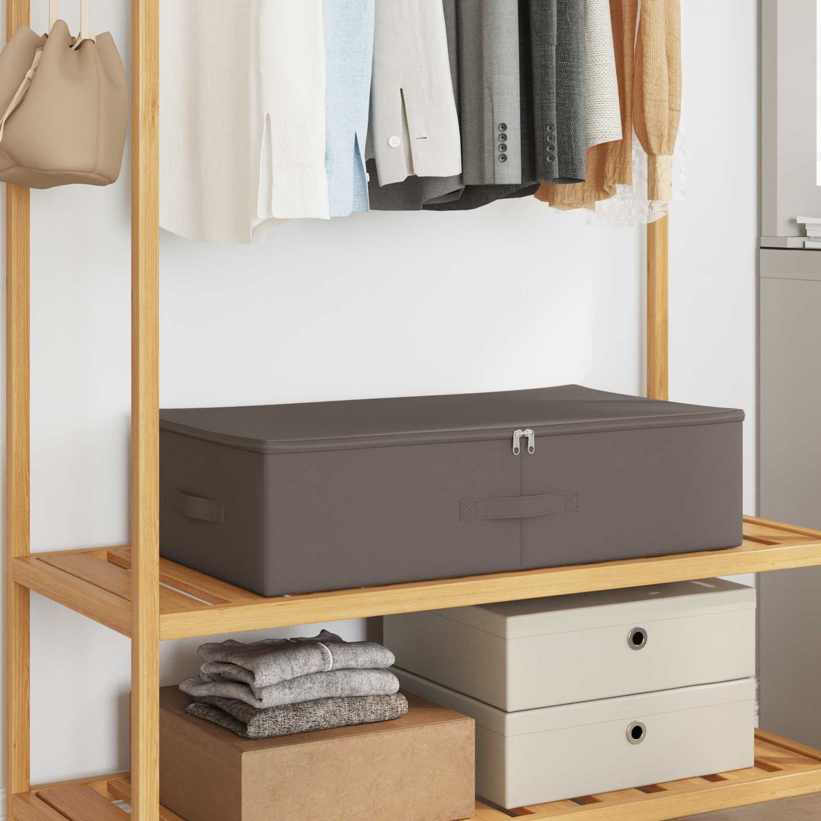 vidaXL Aufbewahrungsbox 6 Stk. Vliesstoff 70 x 40 x 18 cm 50,4 L Grau