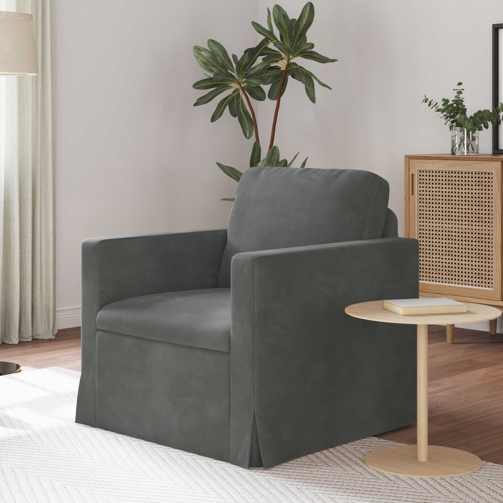 vidaXL Sofa Dunkelgrau 78 x 78 x 80 cm Samt