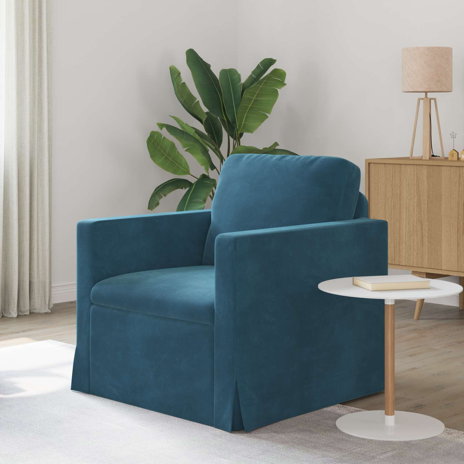 vidaXL Sofa Blau 78 x 78 x 80 cm Samt