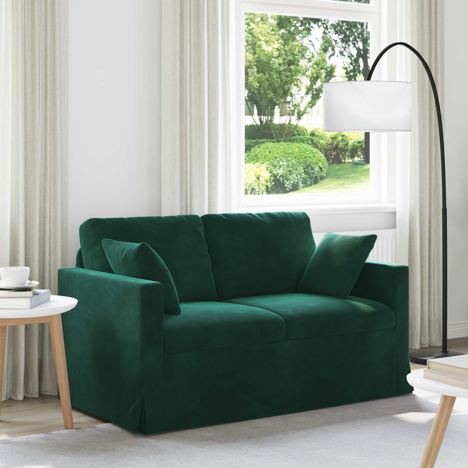 vidaXL Sofa Dunkelgrün 138 x 78 x 80 cm Samt