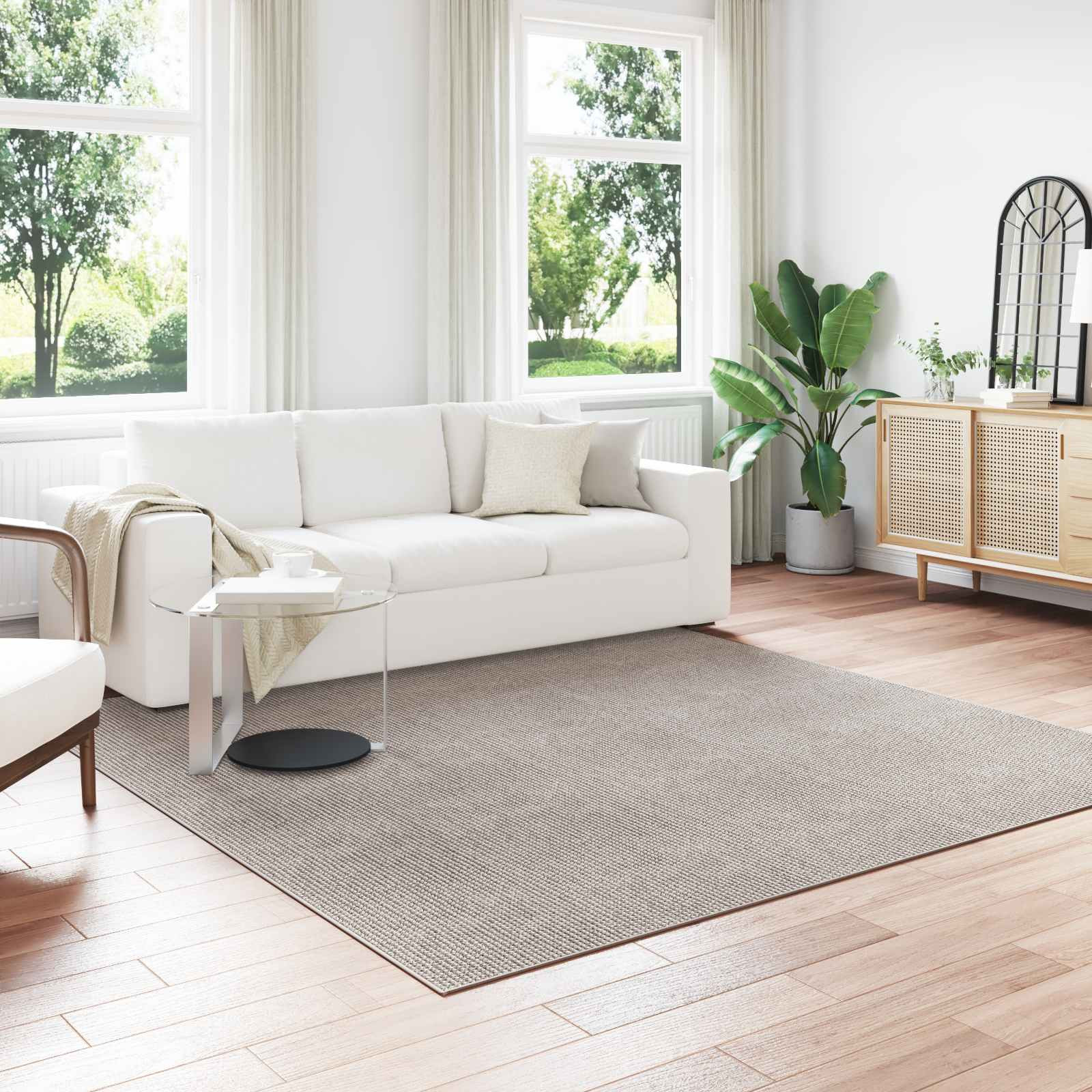 vidaXL Bereichsteppiche LUGO Creme und Taupe 240 x 240 cm Polyester