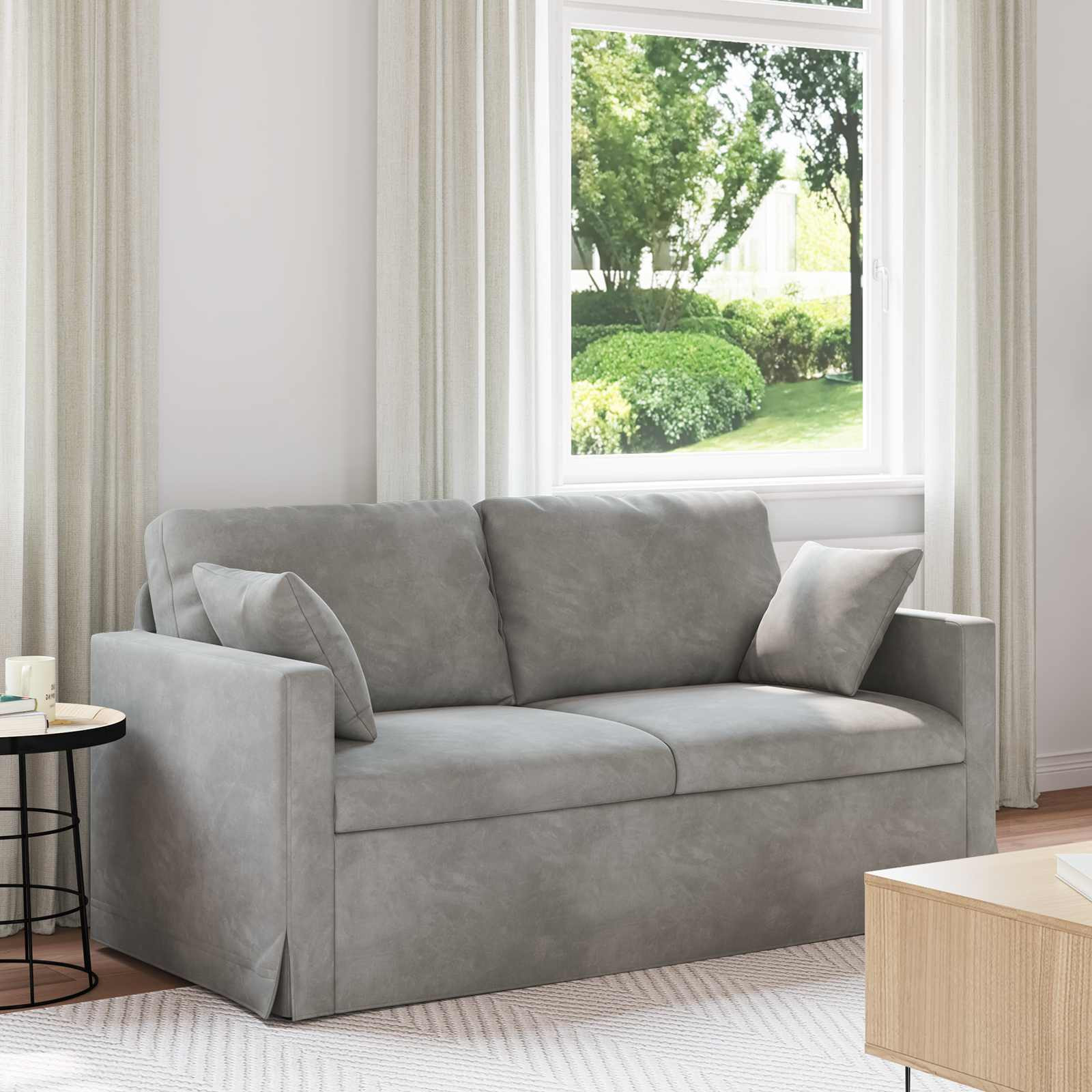 vidaXL Sofa Hellgrau 158 x 78 x 80 cm Samt
