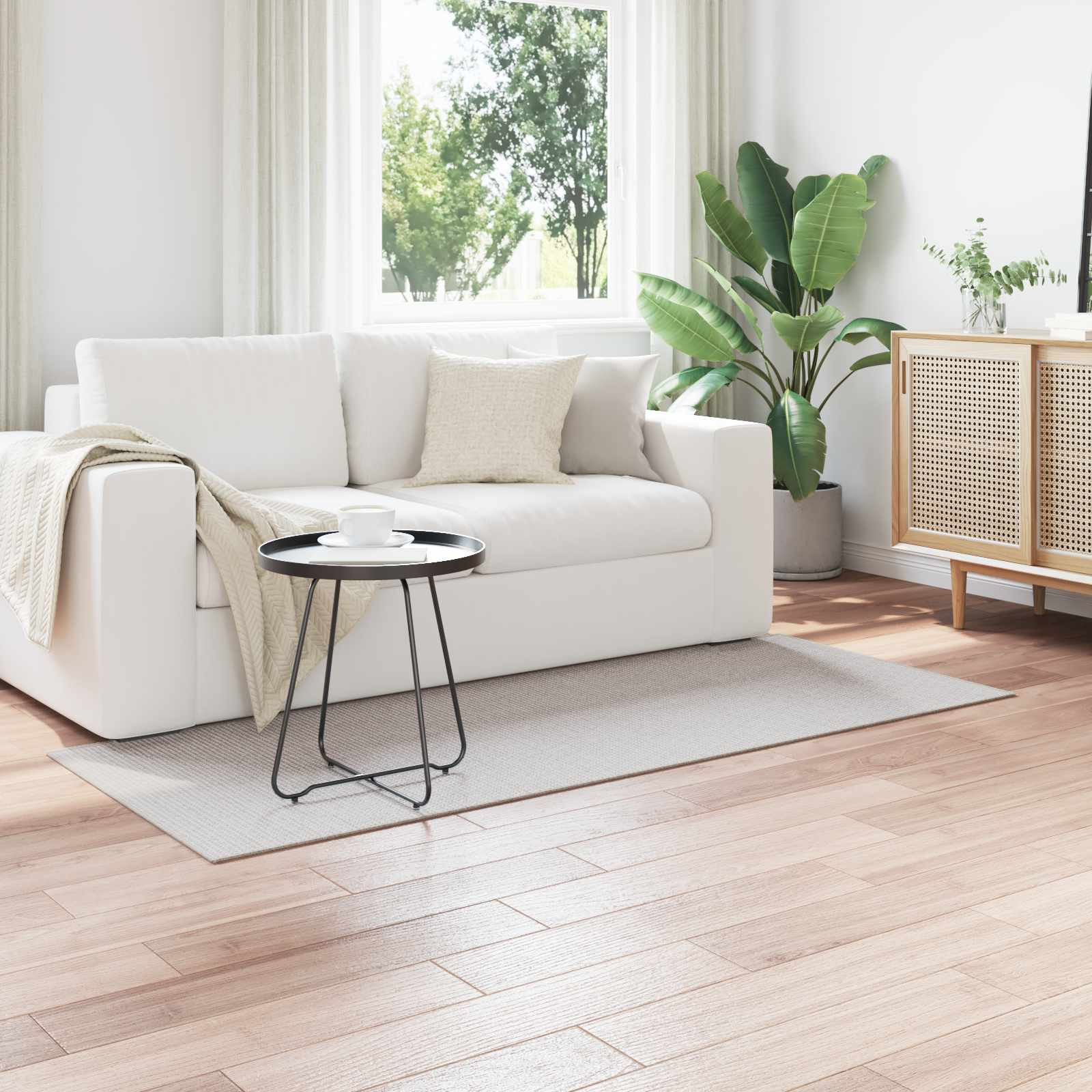 vidaXL Bereichsteppiche LUGO Creme und Grau 80 x 200 cm Polyester