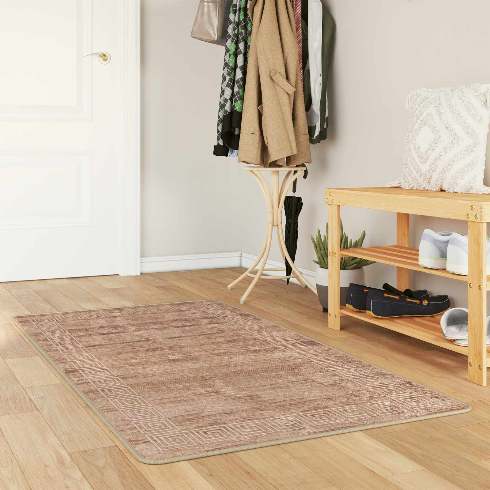 vidaXL Teppichläufer MARSA Weiß 80 x 200 cm Polyester und PVC