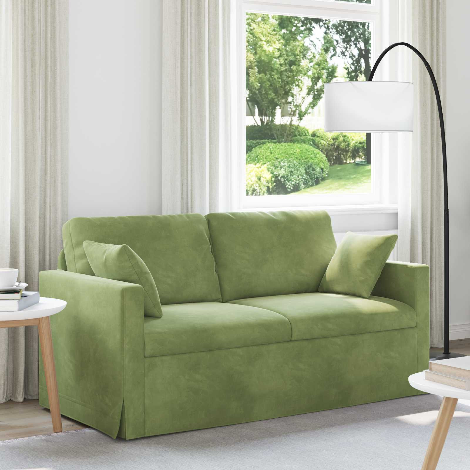 vidaXL Sofa Hellgrün 158 x 78 x 80 cm Samt