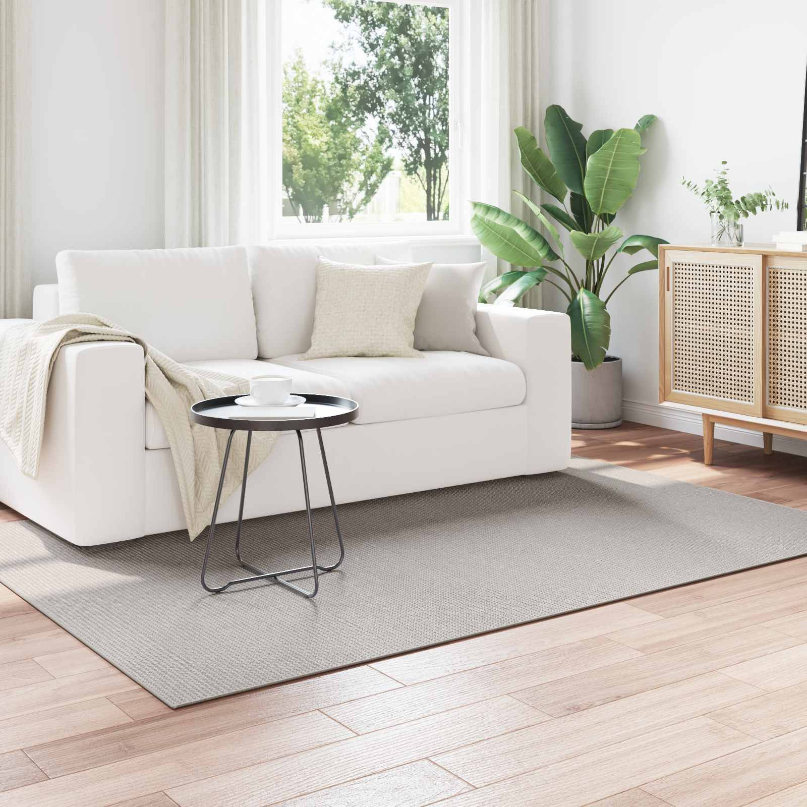 vidaXL Bereichsteppiche LUGO Creme und Grau 230 x 160 cm Polyester