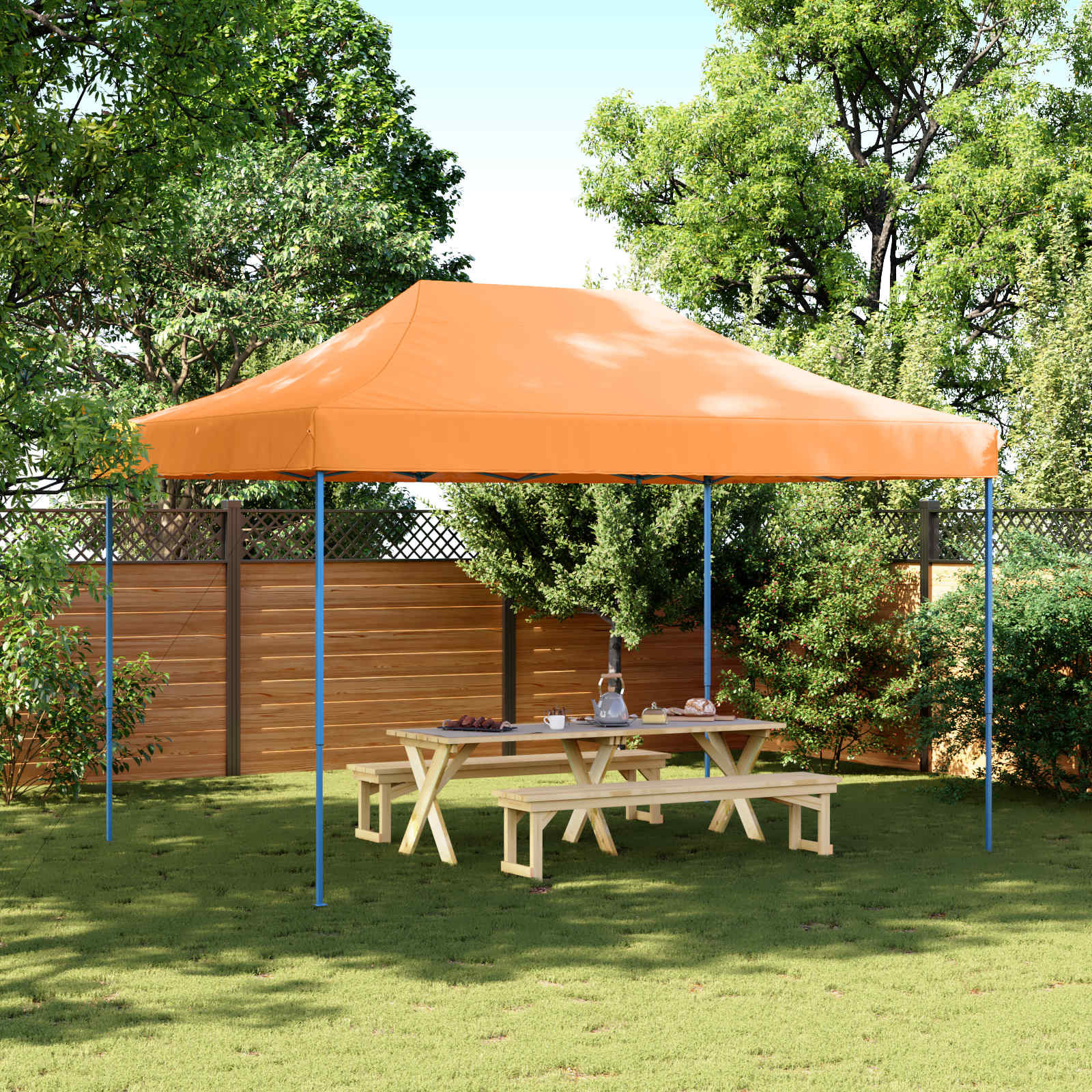 vidaXL Party-Zelt Orange 279 x 410 x 315 cm Oxford-Stoff