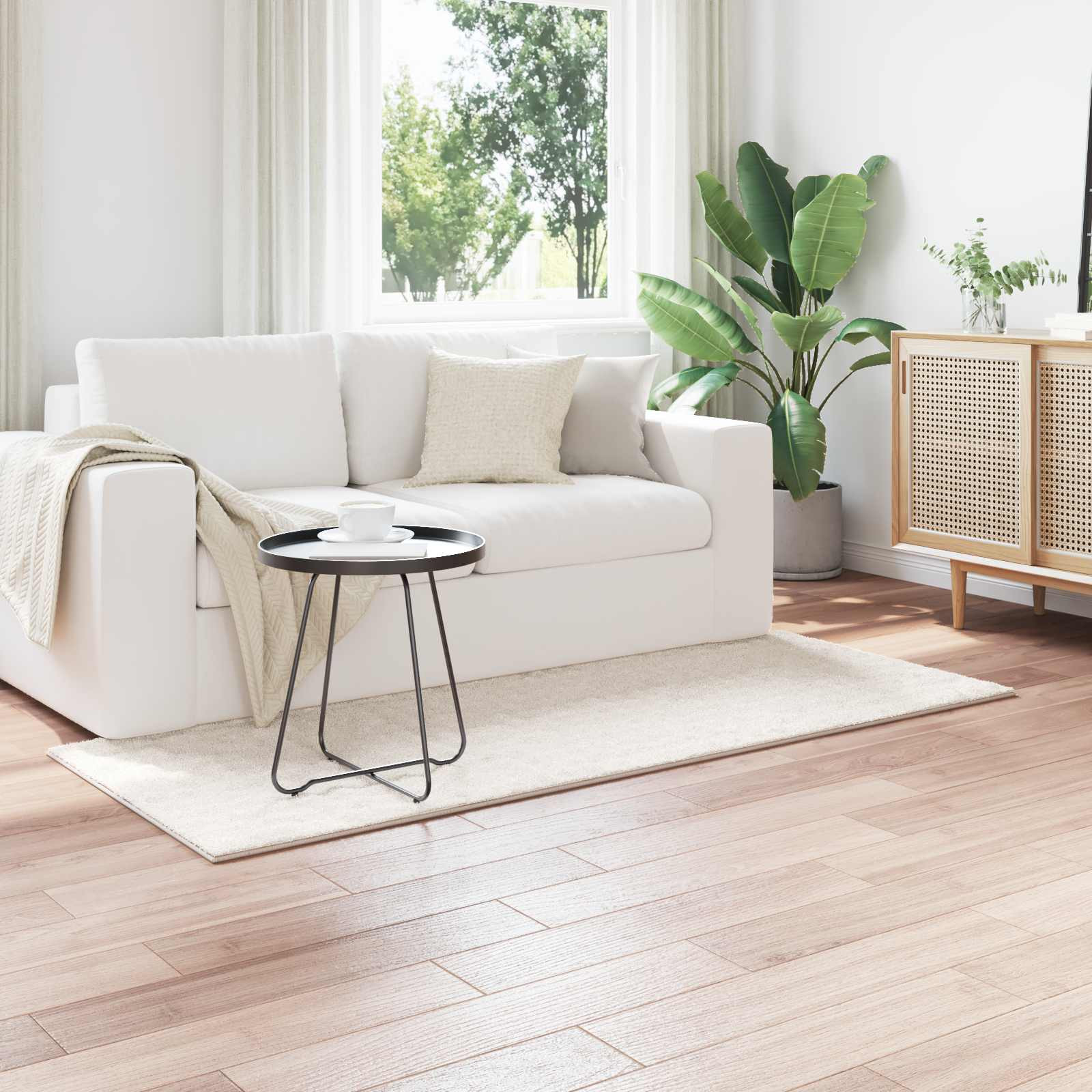 vidaXL Bereichsteppiche Rechtwinklig SIROLO Creme 200 x 80 cm