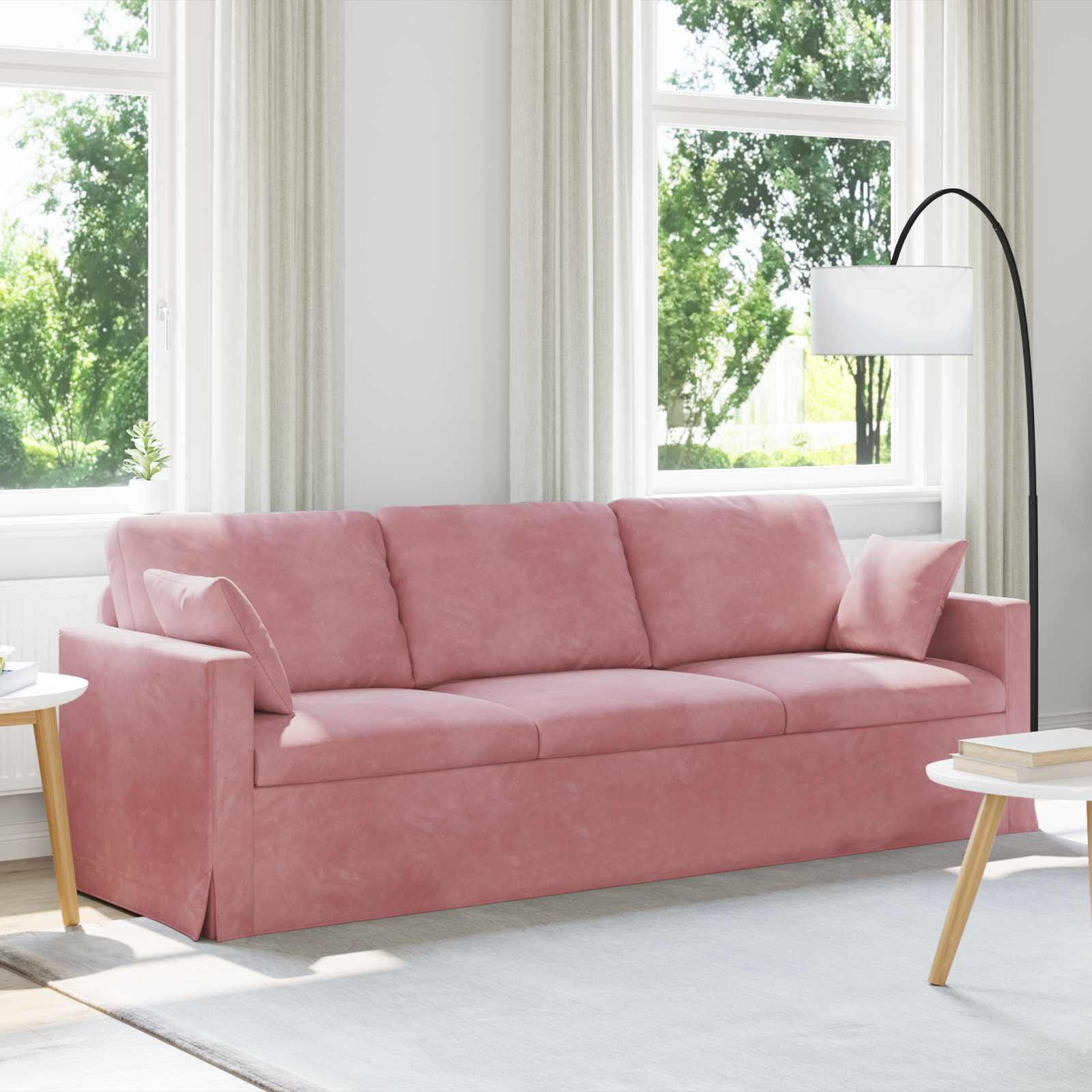 vidaXL Sofa Rosa 228 x 78 x 80 cm Samt