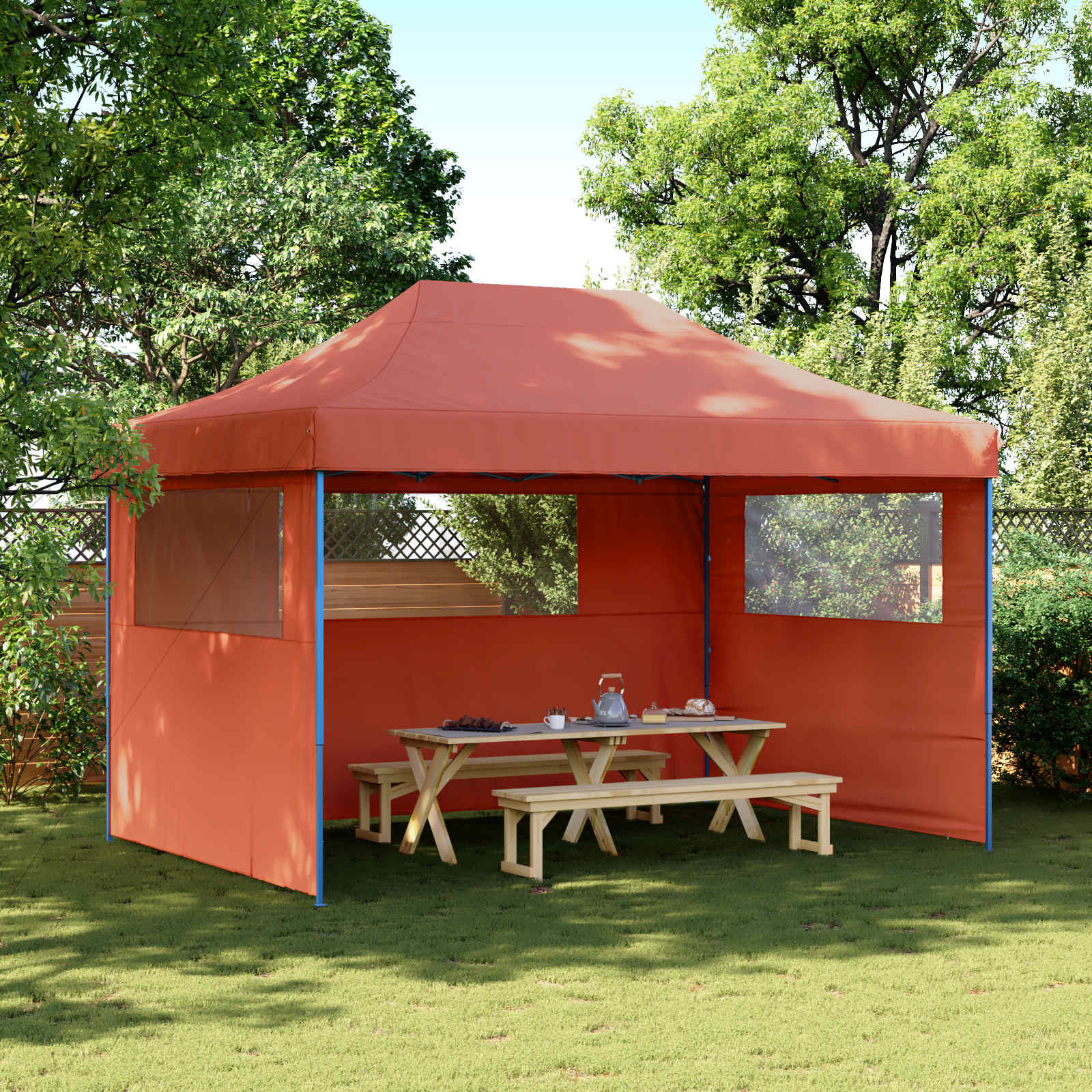 vidaXL Party-Zelt Terrakotta 279 x 410 x 315 cm Oxford-Stoff