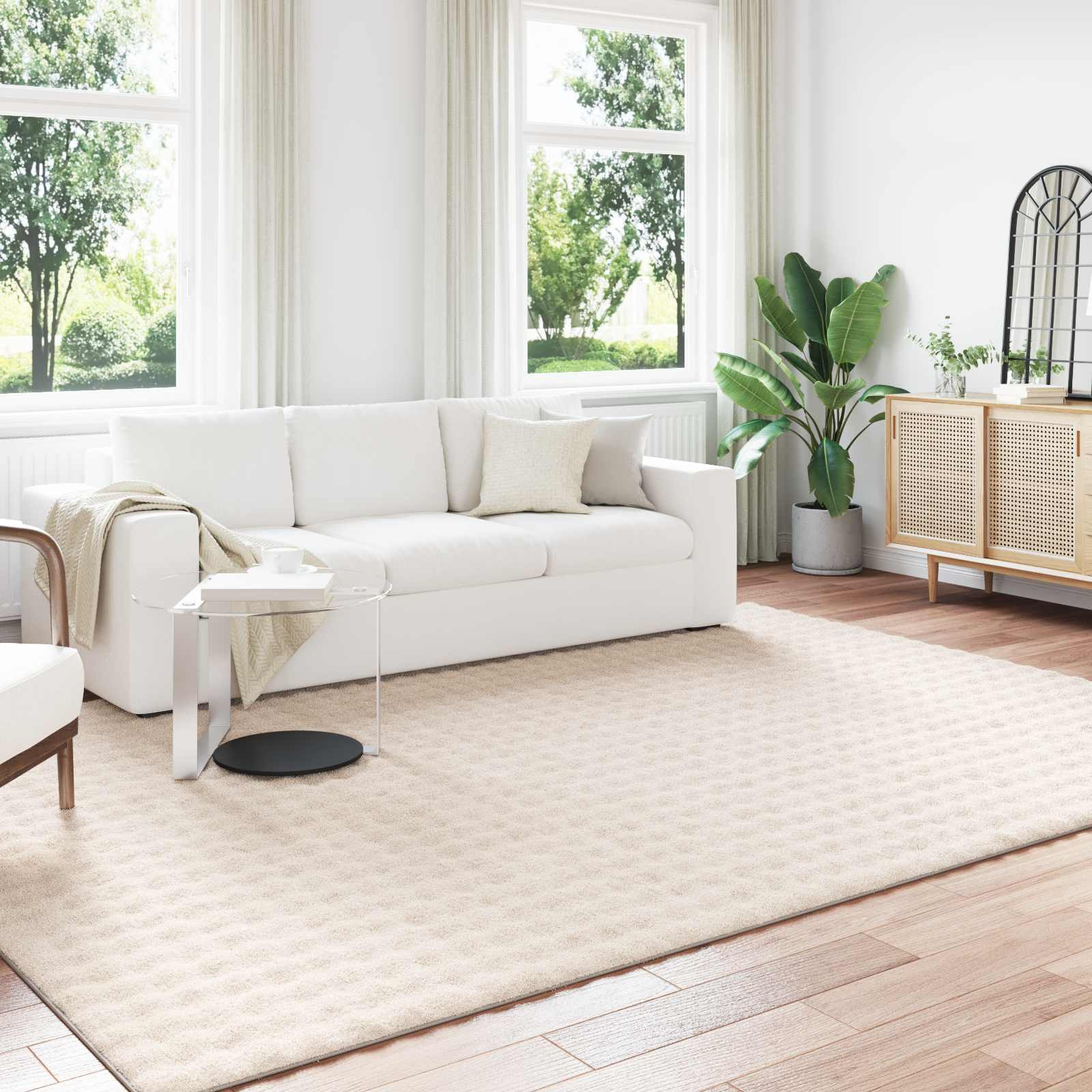 vidaXL Bereichsteppiche SIROLO Beige 280 x 200 cm Polyester