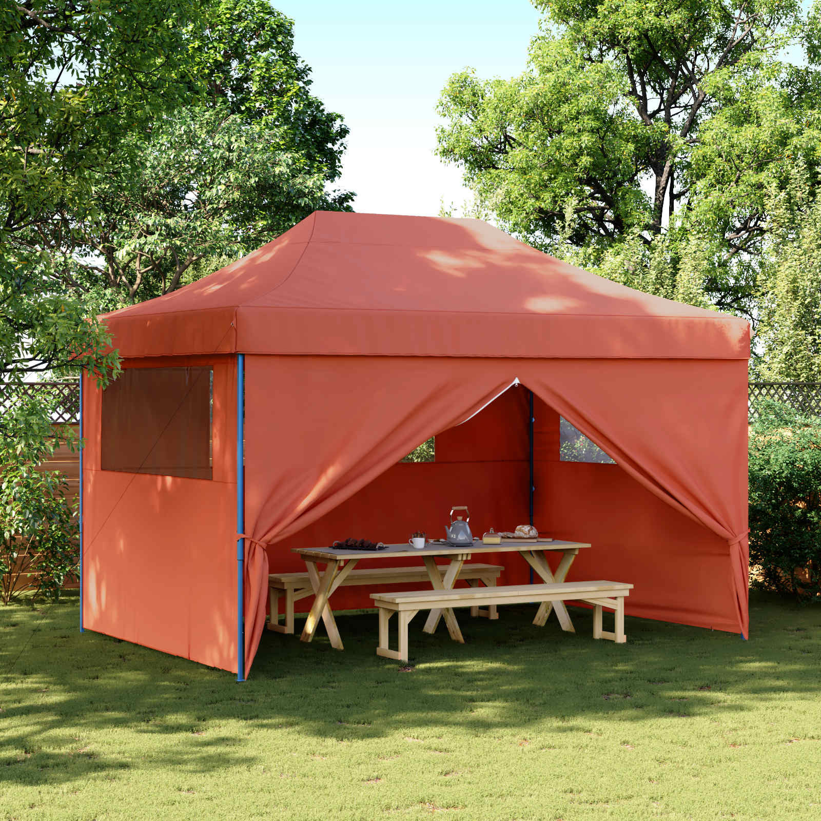 vidaXL Party-Zelt Terrakotta 279 x 410 x 315 cm Oxford-Stoff