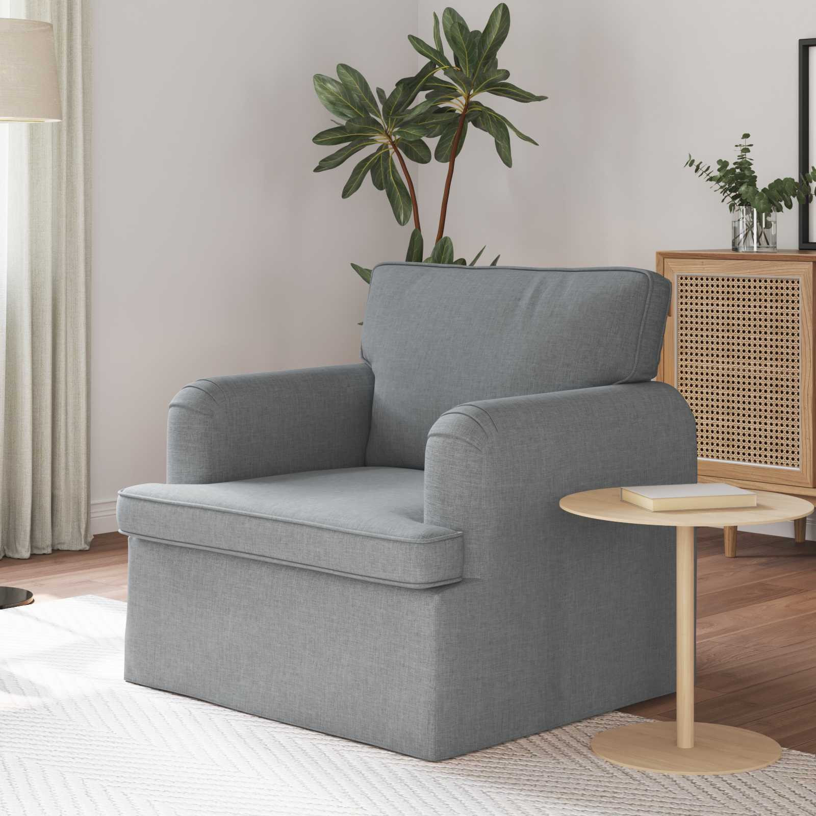 vidaXL Sofa Hellgrau 84 x 80 x 85 cm Stoff