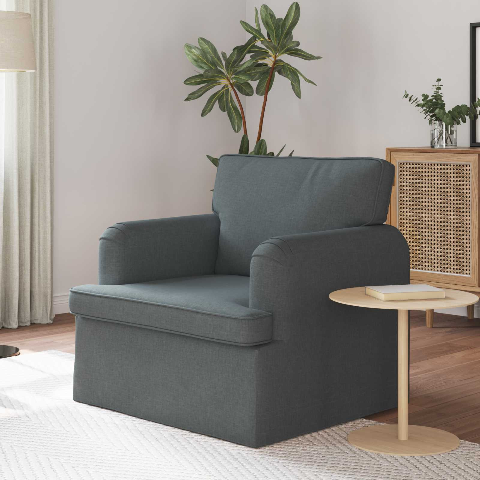 vidaXL Sofa Dunkelgrau 84 x 80 x 85 cm Stoff
