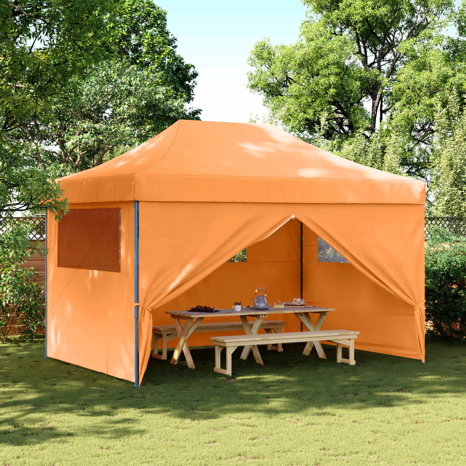 vidaXL Party-Zelt Orange 279 x 410 x 315 cm Oxford-Stoff