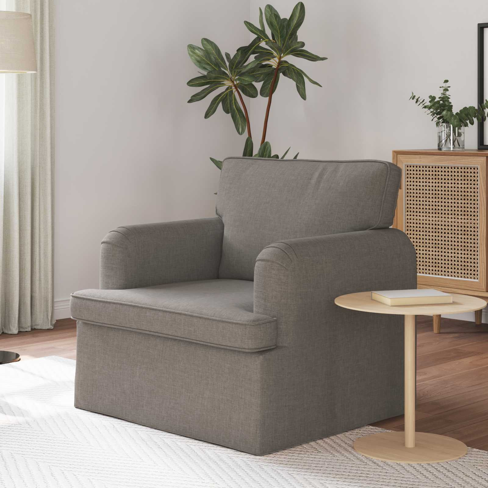 vidaXL Sofa Taupe 84 x 80 x 85 cm Stoff