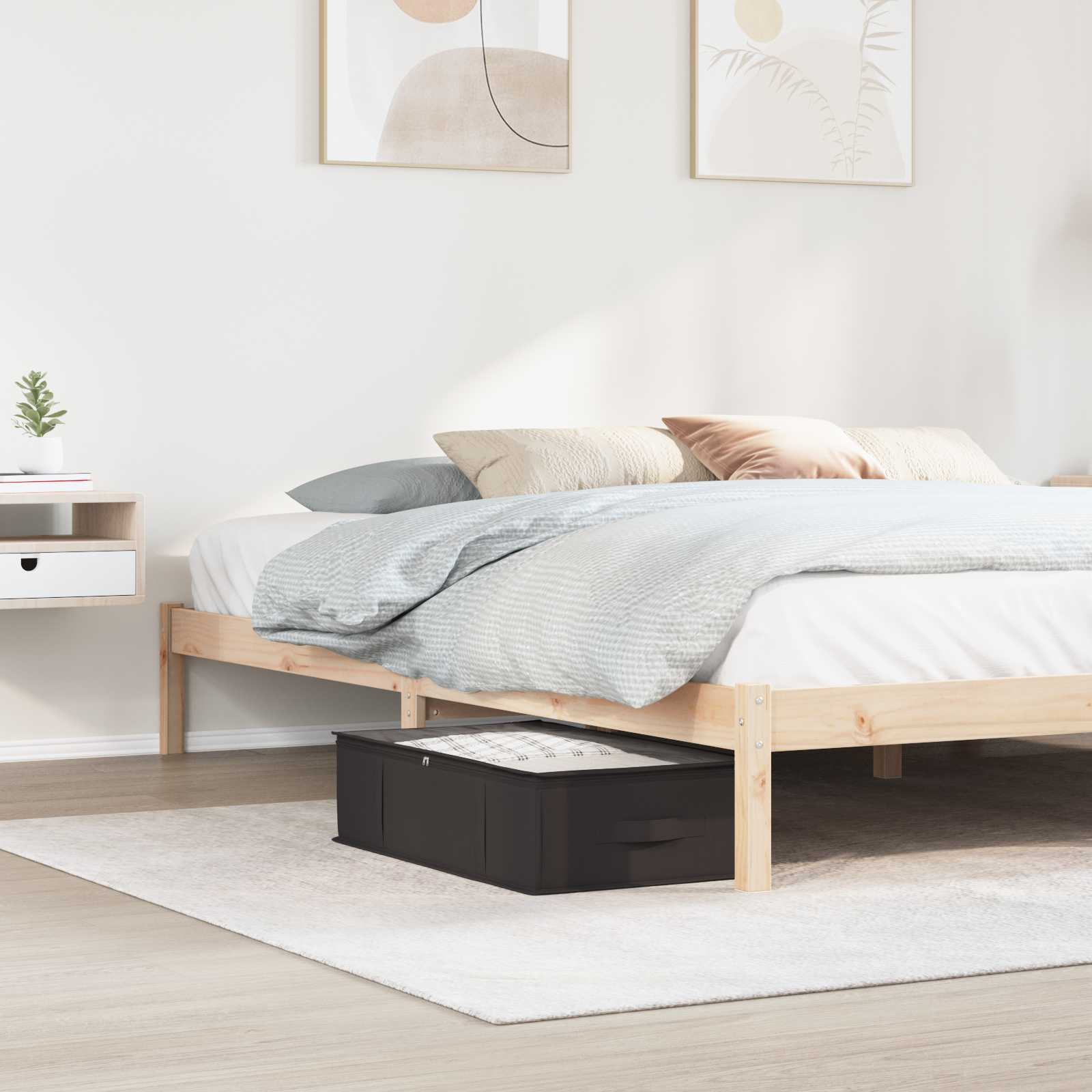 vidaXL Aufbewahrungsbox mit transparentem Oberfenster 2 pcs Anthrazit