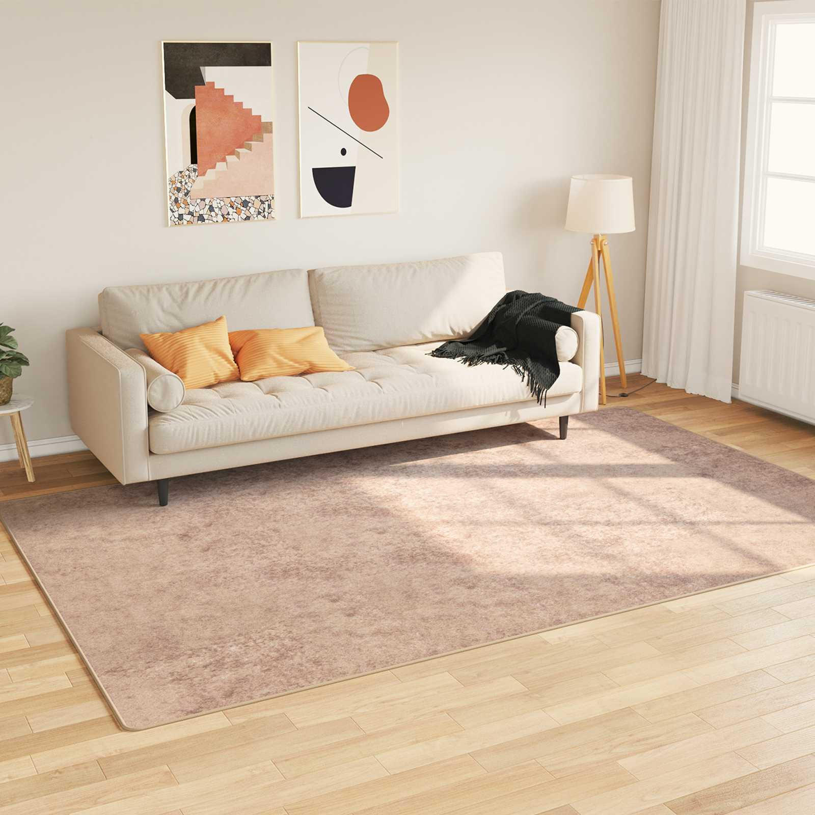 vidaXL Teppichläufer MARSA Sand 190 x 300 cm Polyester und PVC