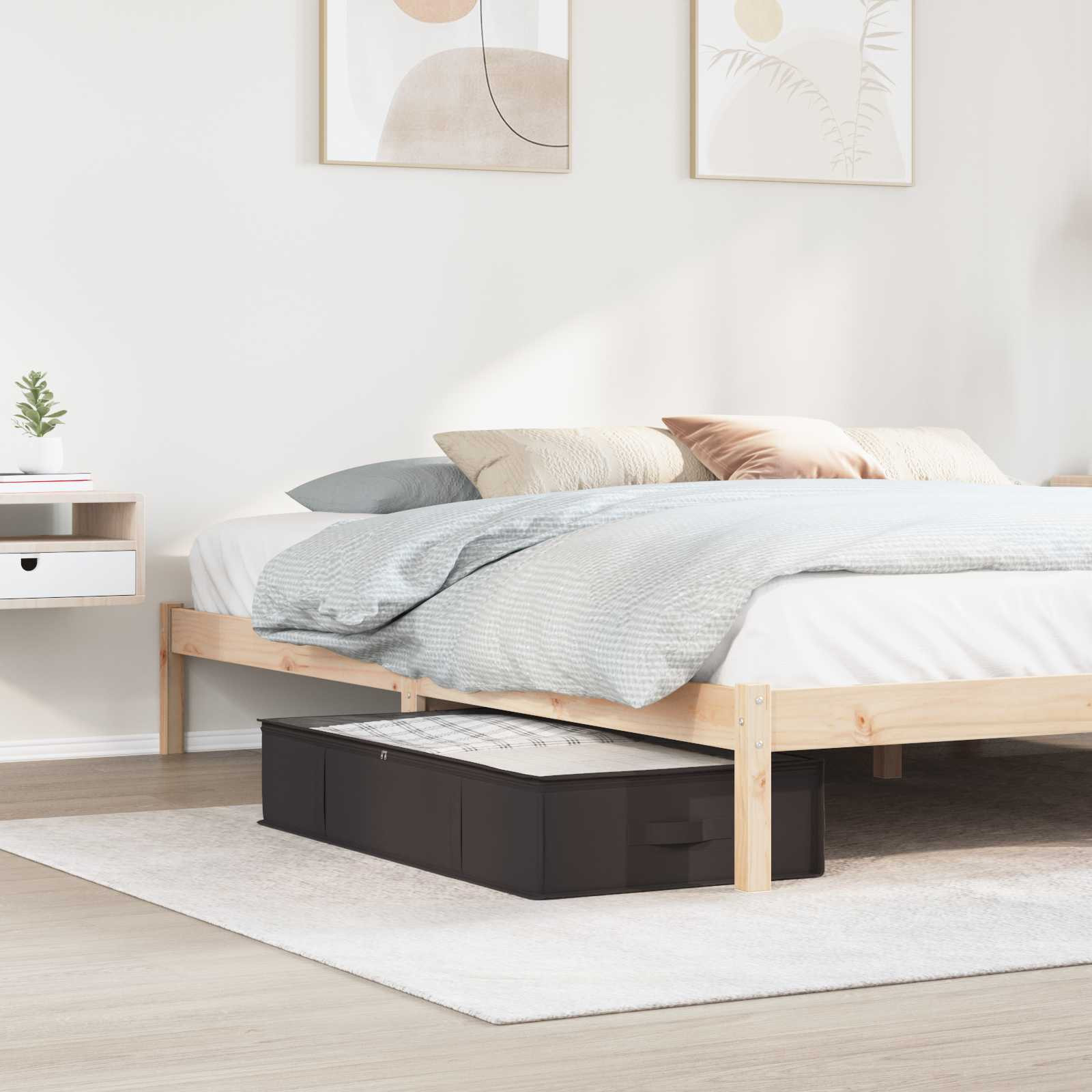 vidaXL Aufbewahrungsbox mit transparentem Oberfenster 6 pcs Anthrazit