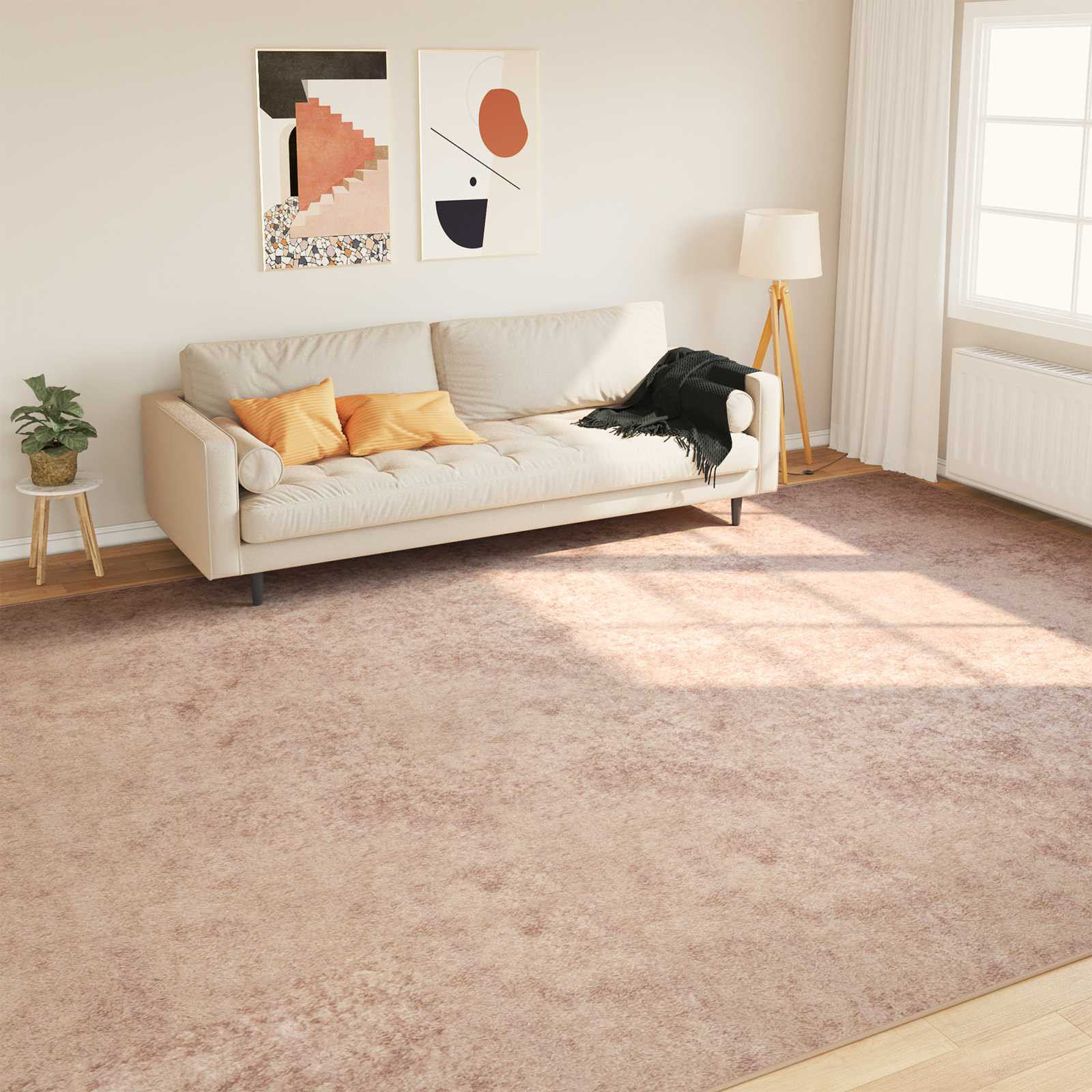 vidaXL Teppichläufer MARSA Sand 300 x 400 cm Polyester und PVC