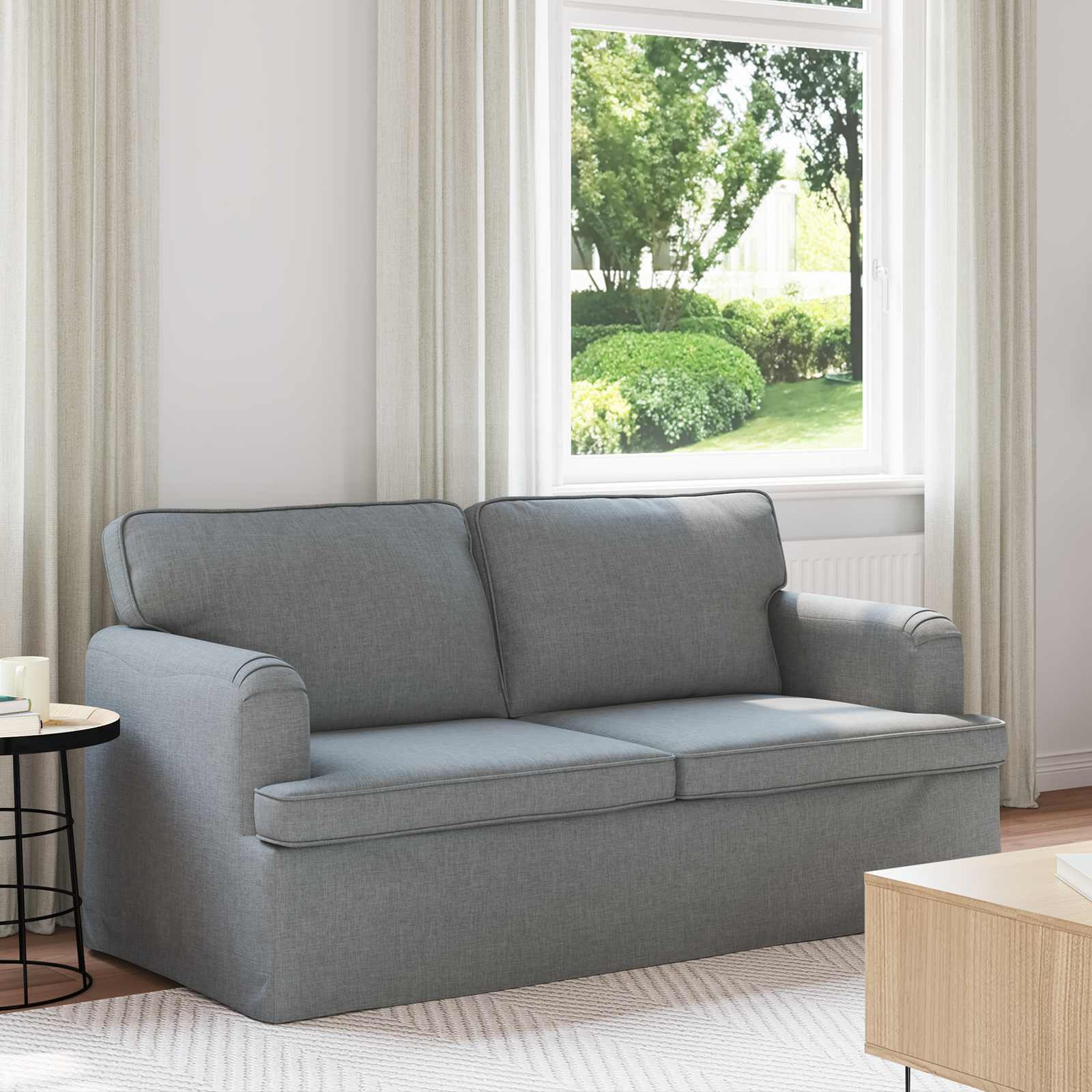 vidaXL Sofa Hellgrau 162 x 80 x 85 cm Stoff