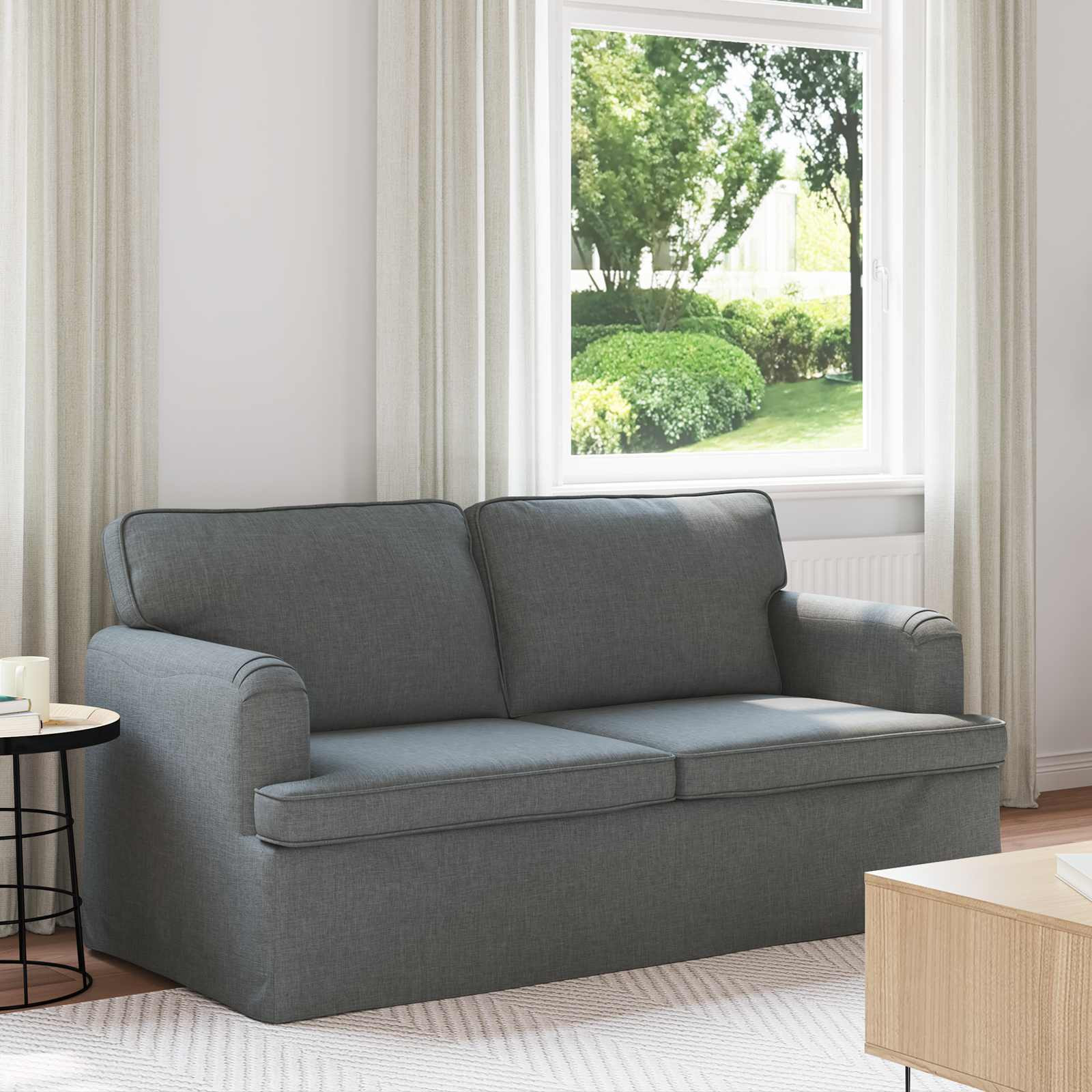 vidaXL Sofa Dunkelgrau 162 x 80 x 85 cm Stoff