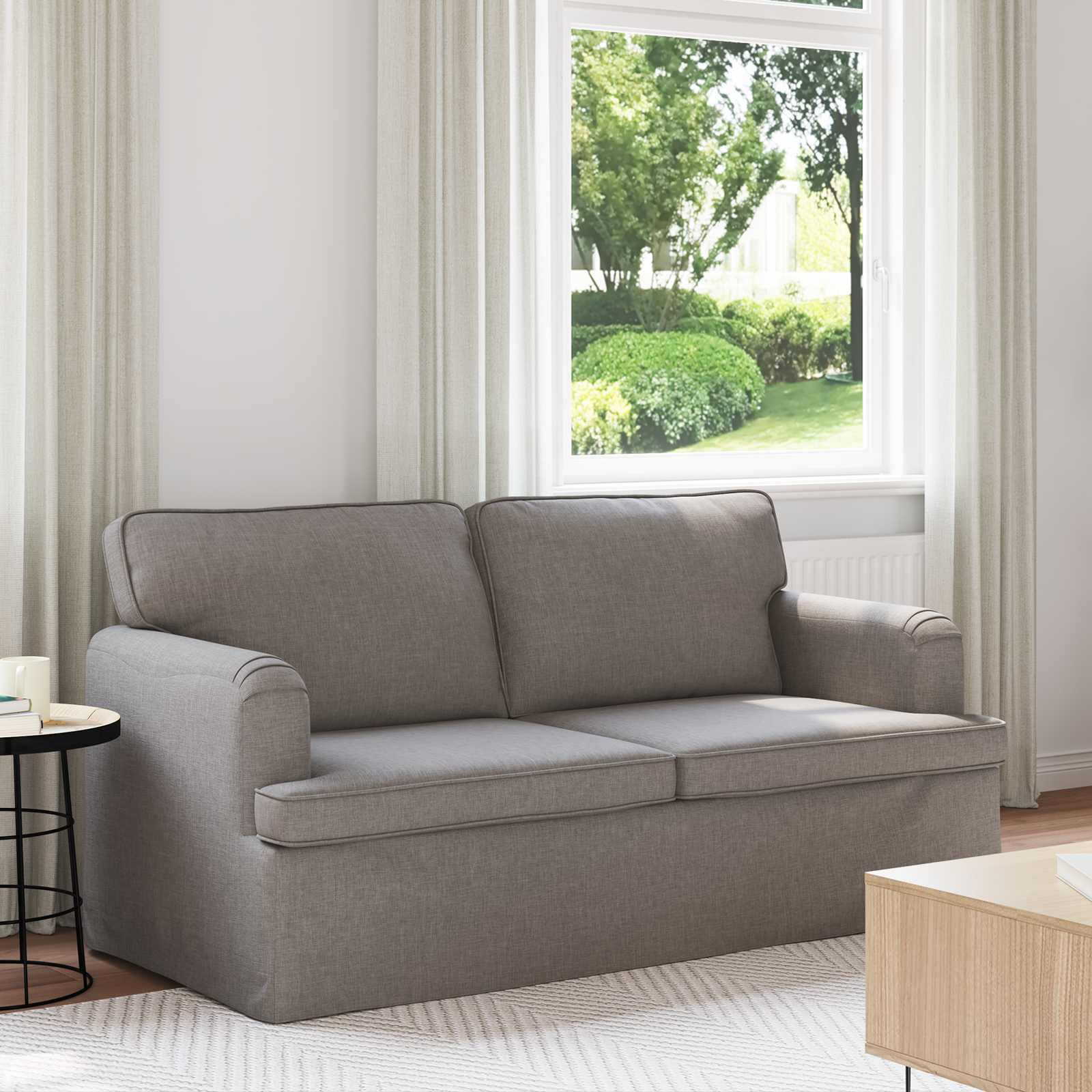 vidaXL Sofa Taupe 162 x 80 x 85 cm Stoff